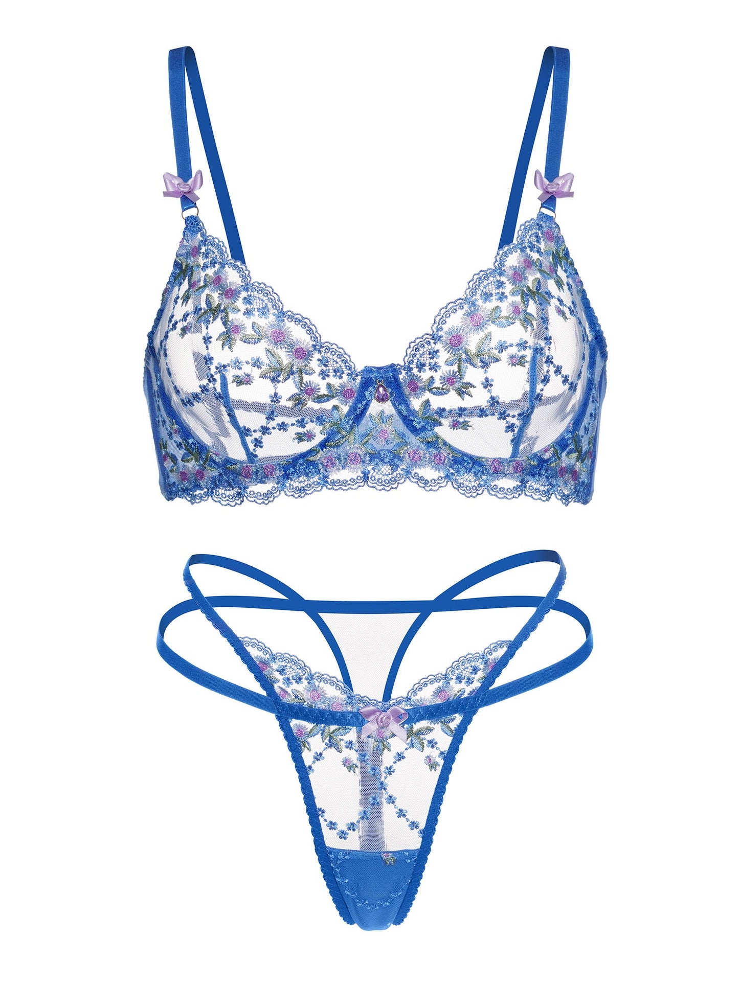 Nautical Nights Blossom Lingerie Set - Concordia Style Boutique