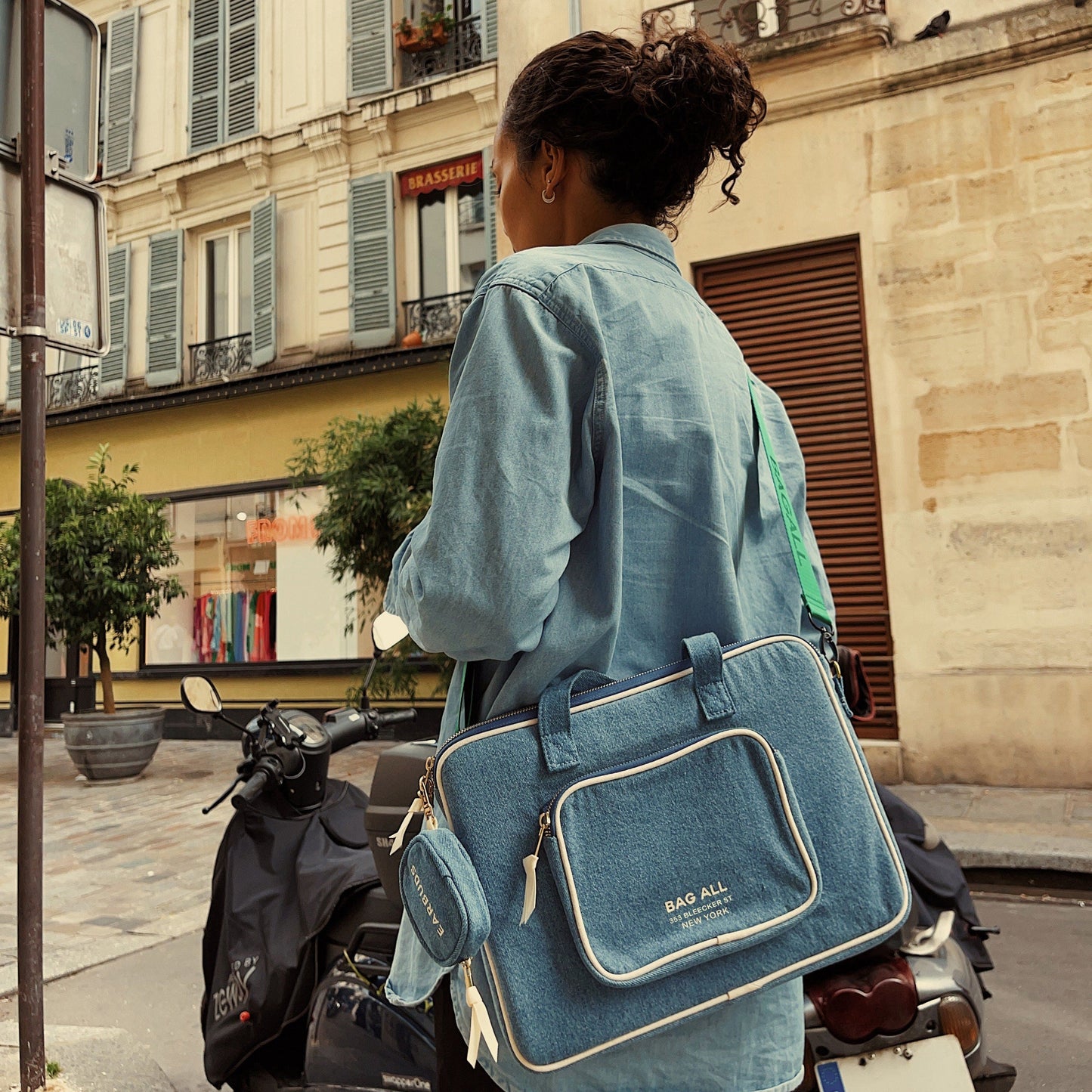 Laptop Case 13", Handle & Charger Pocket, Denim - Premium 5620 - Luggage & Bags > Luggage Accessories > Packing Organizers from Bag-all - Just $53! Shop now at Concordia Style Boutique