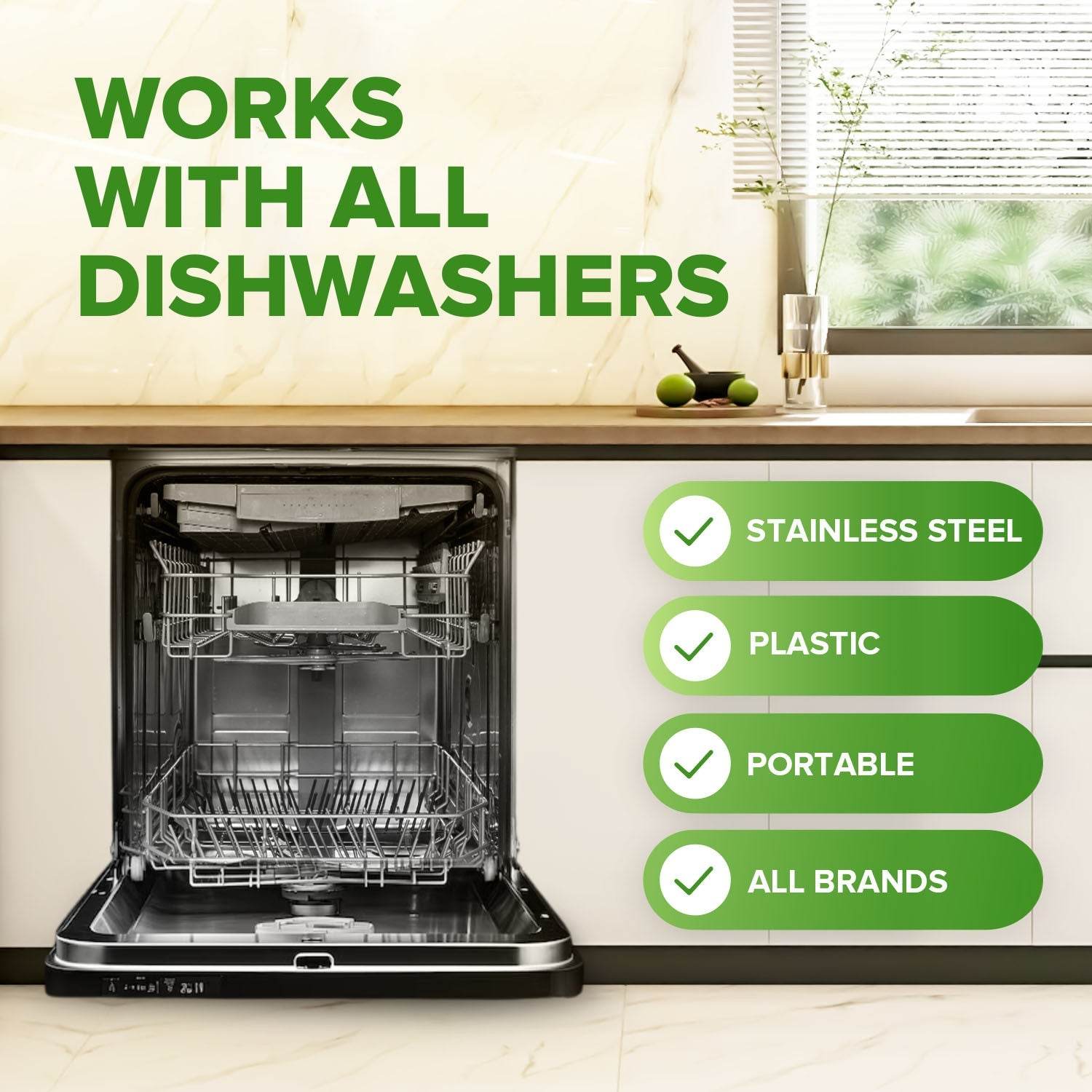 Dishwasher Cleaner and Deodorizer Tablets, Heavy Duty Deep Cleaning Descaler Removes Odor, Calcium, Limescale, Hard Water Marks - 1 Year Supply - Concordia Style Boutique