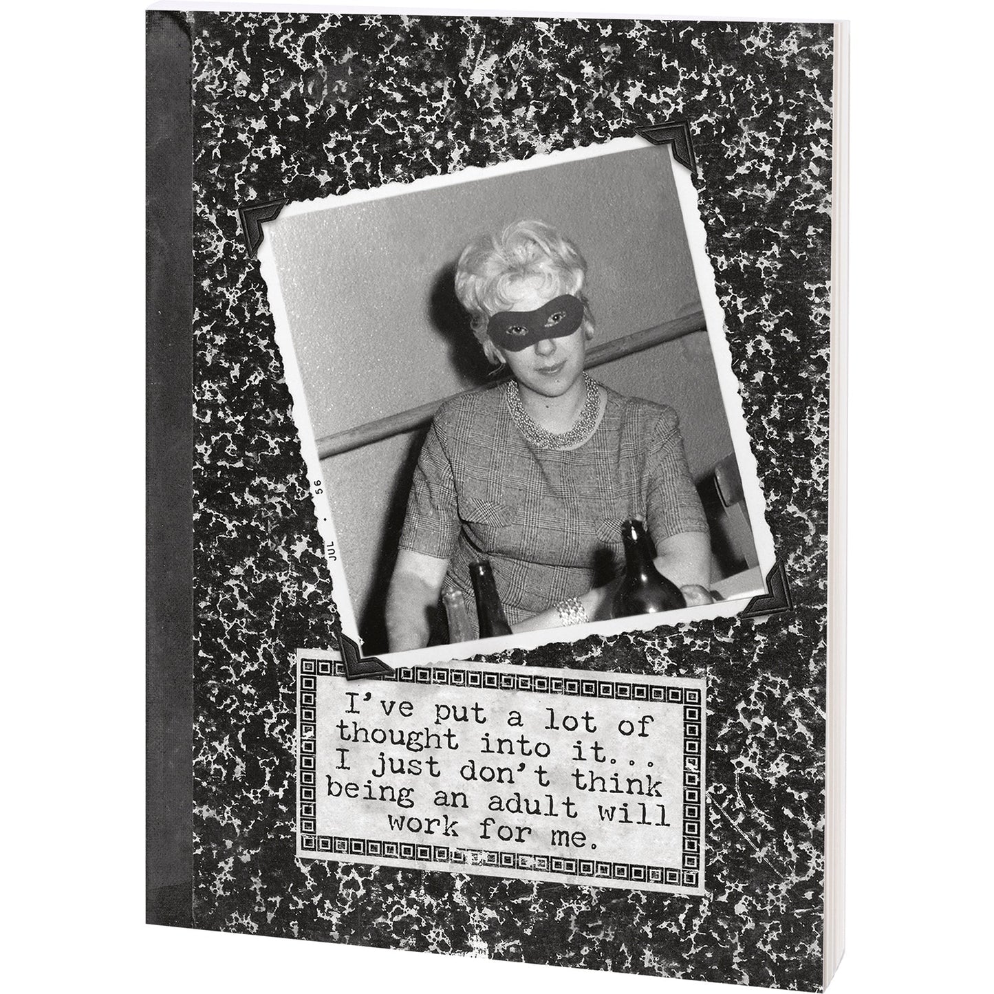 Don't Think Being An Adult Will Work For Me Double-Sided Journal | 160 Lined Pages Vintage Notebook - Concordia Style Boutique