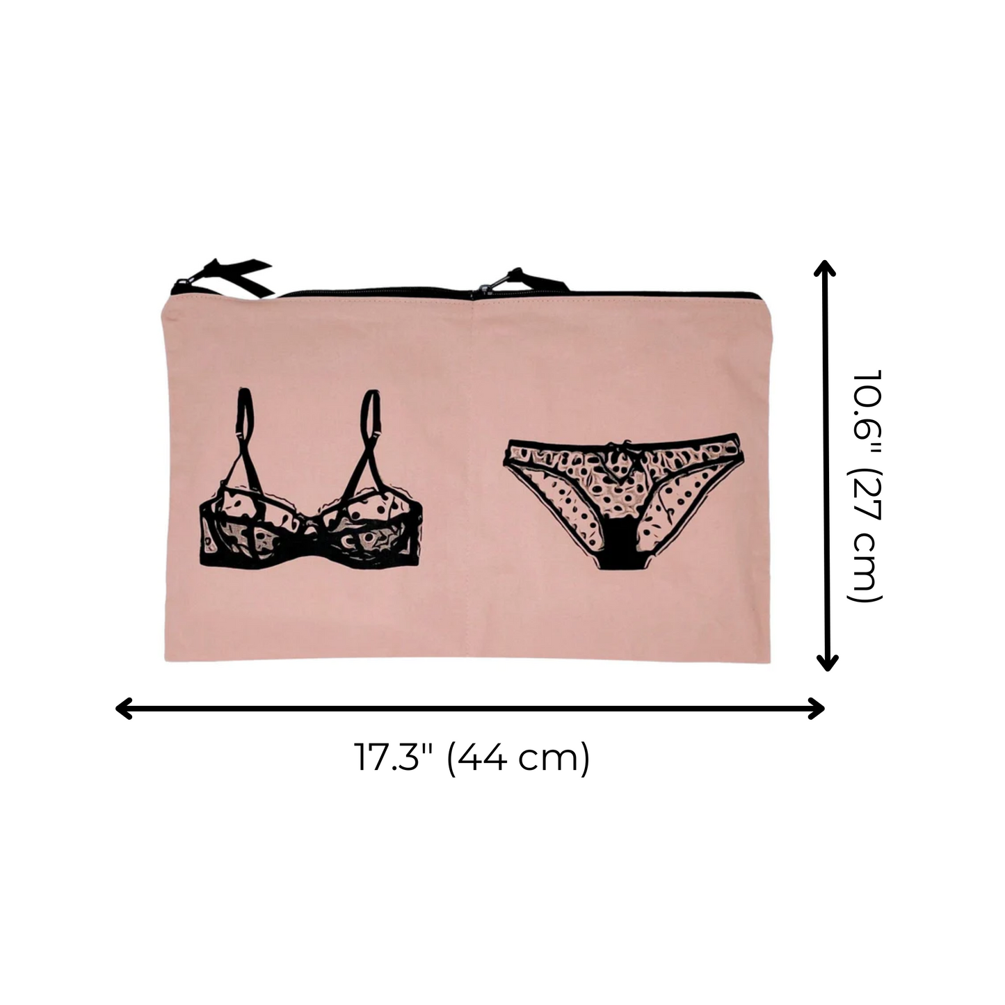 Double Lingerie Packing Pouch, Pink/Blush - Concordia Style Boutique