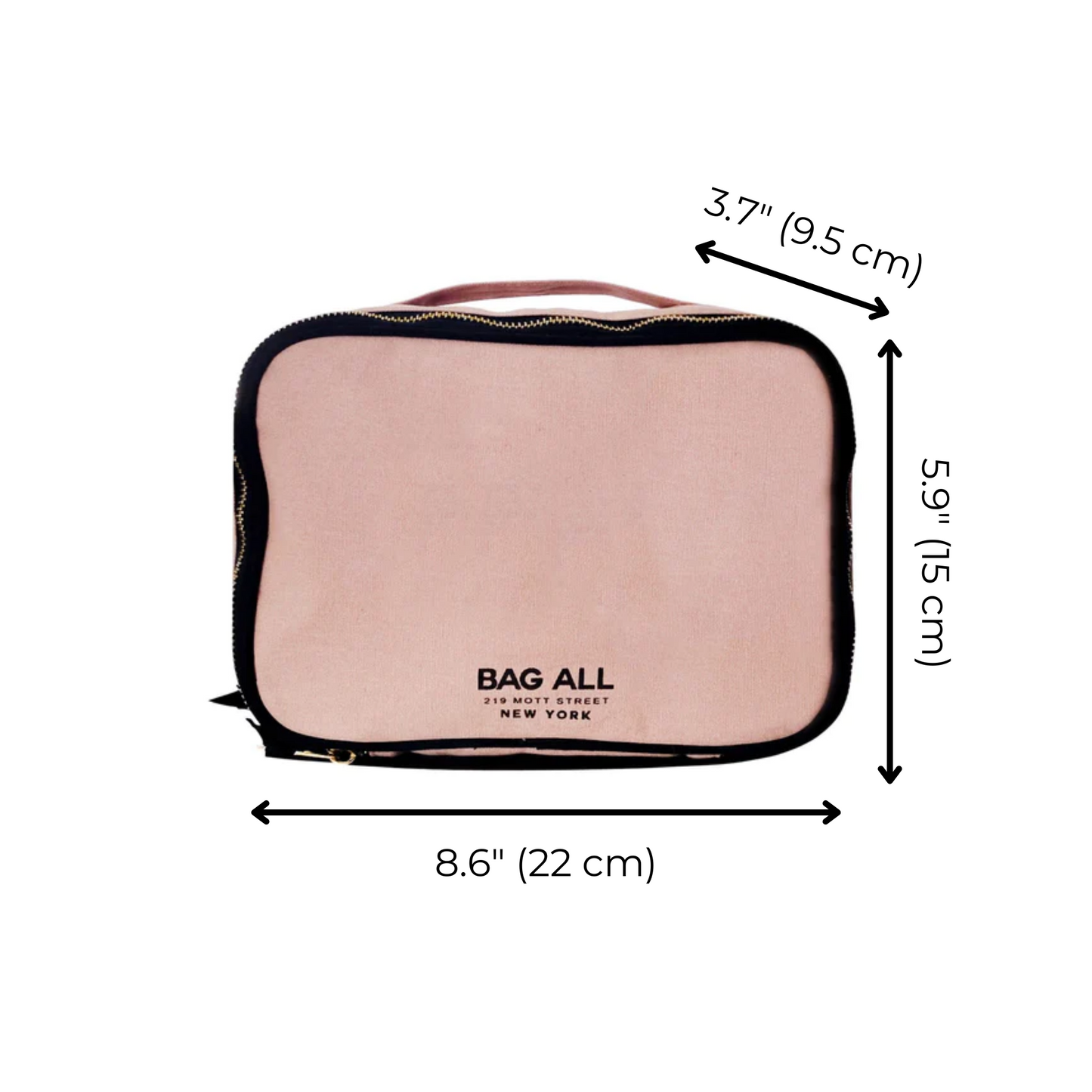 Double Sided Toiletry Case, Pink/Blush - Concordia Style Boutique