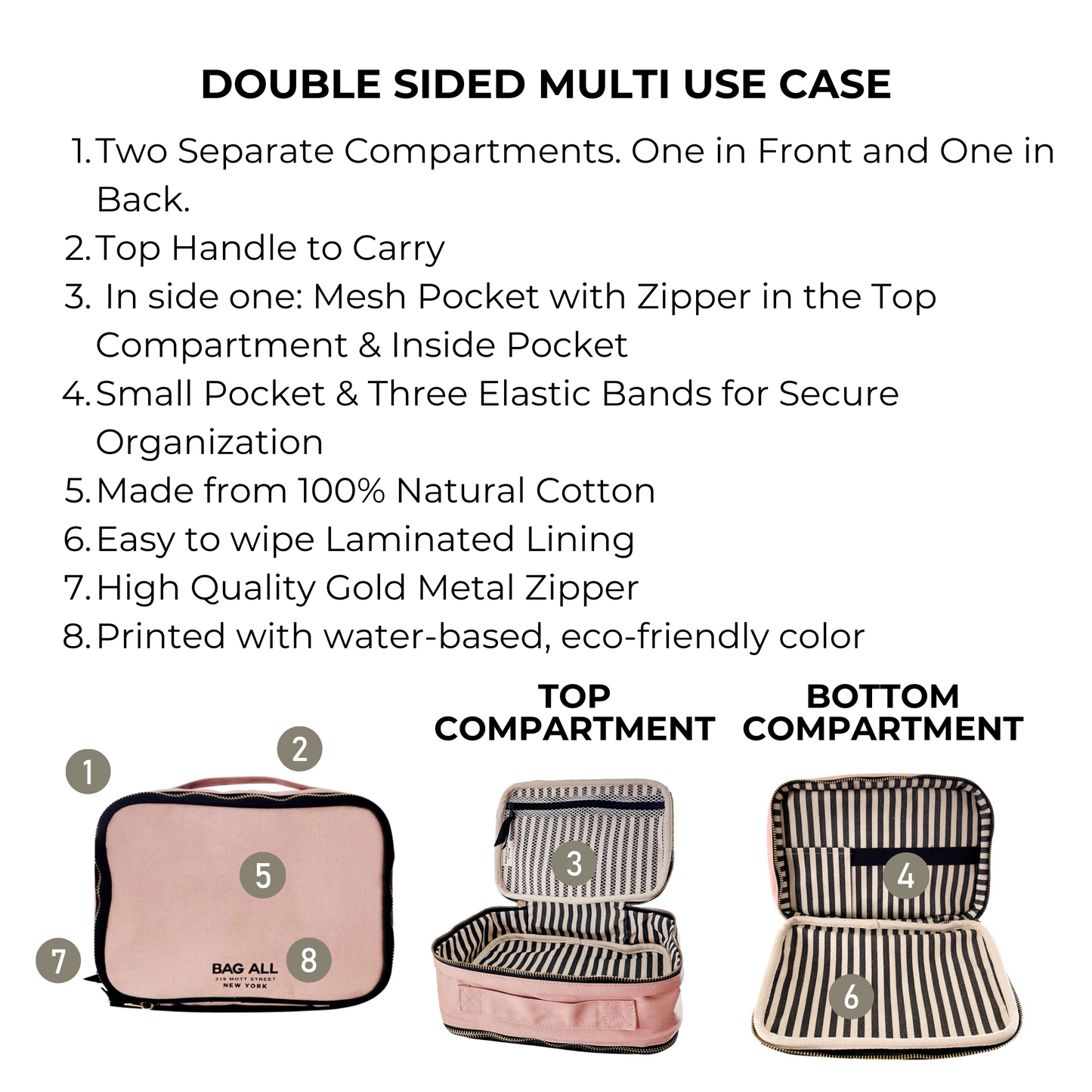Double Sided Multi Use Case, Pink/Blush - Concordia Style Boutique
