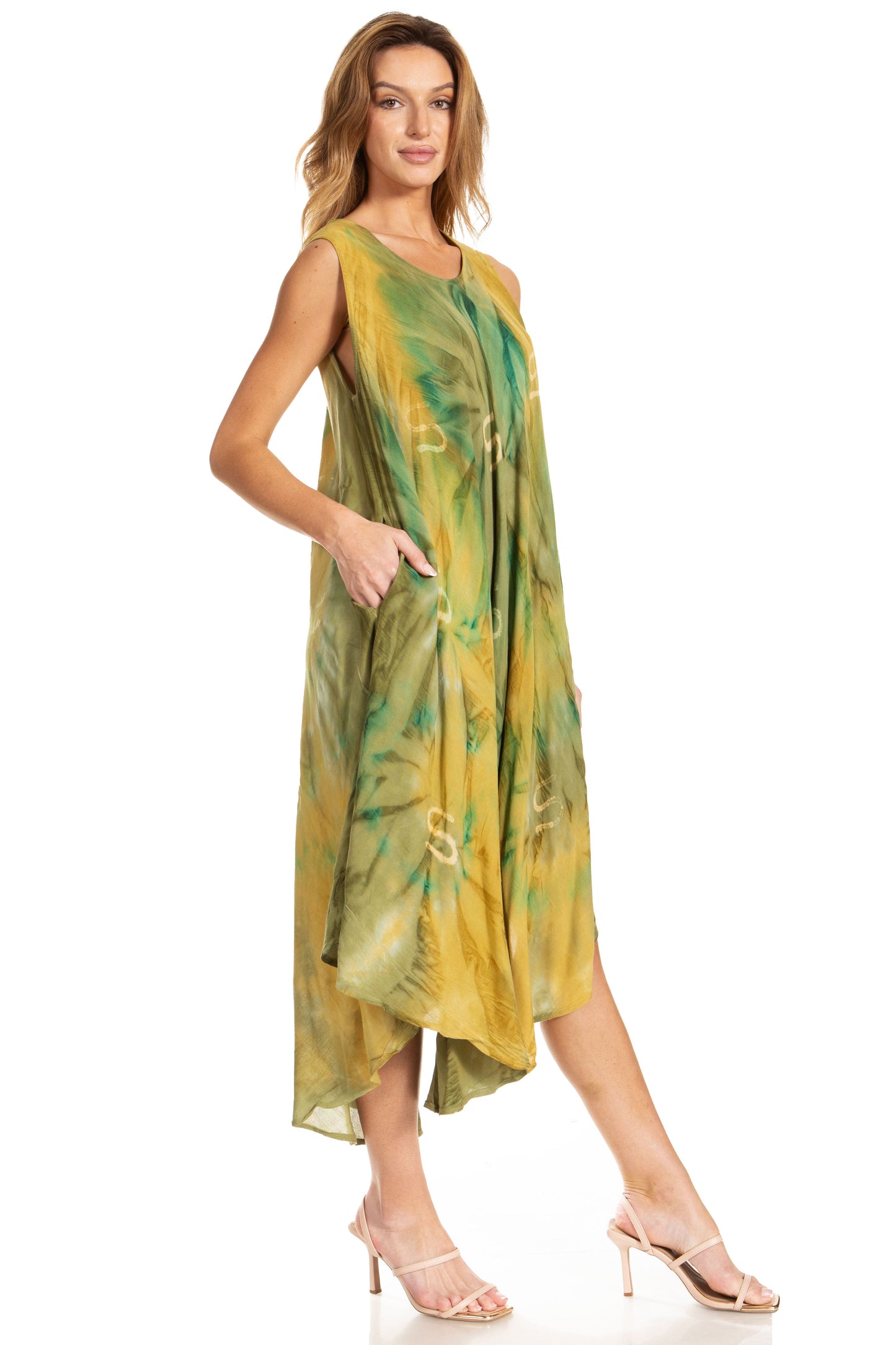 Sakkas Starlight Caftan Tank Dress / Cover Up - Concordia Style Boutique