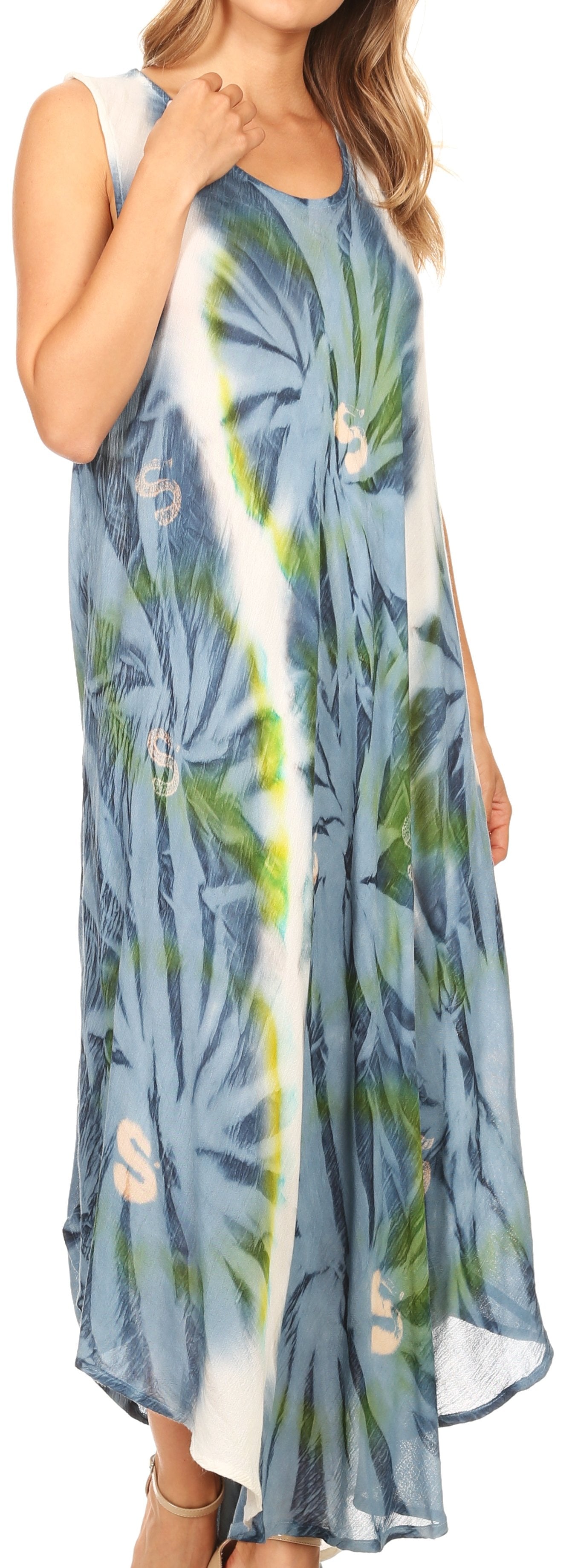 Sakkas Starlight Caftan Tank Dress / Cover Up - Concordia Style Boutique