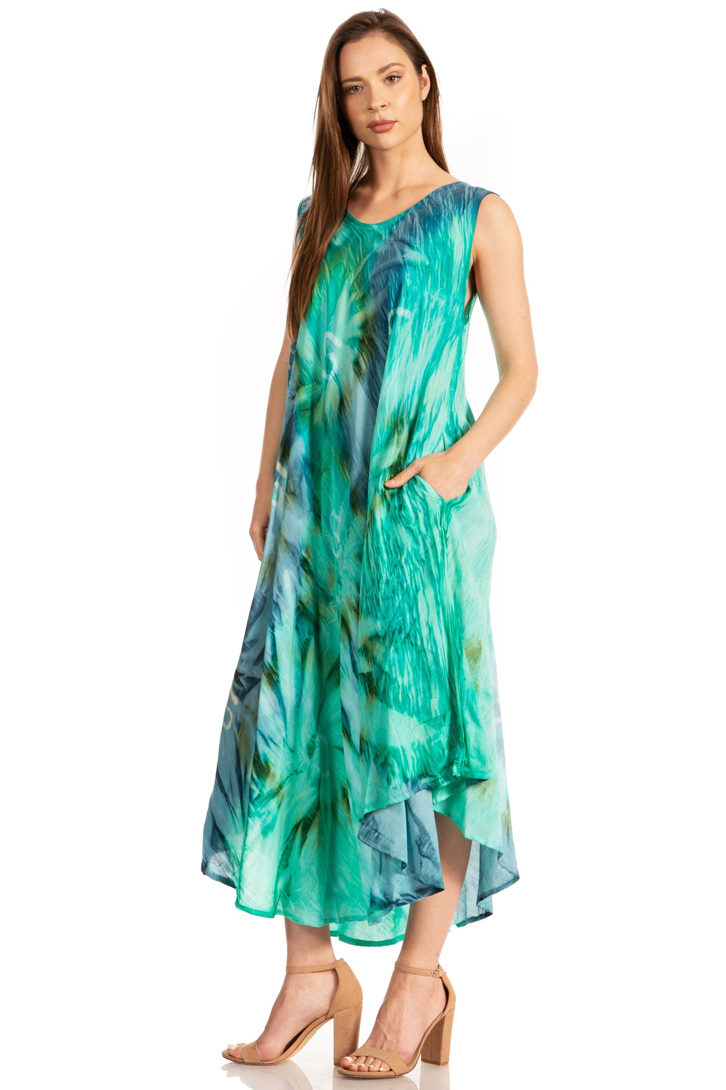Sakkas Starlight Caftan Tank Dress / Cover Up - Concordia Style Boutique