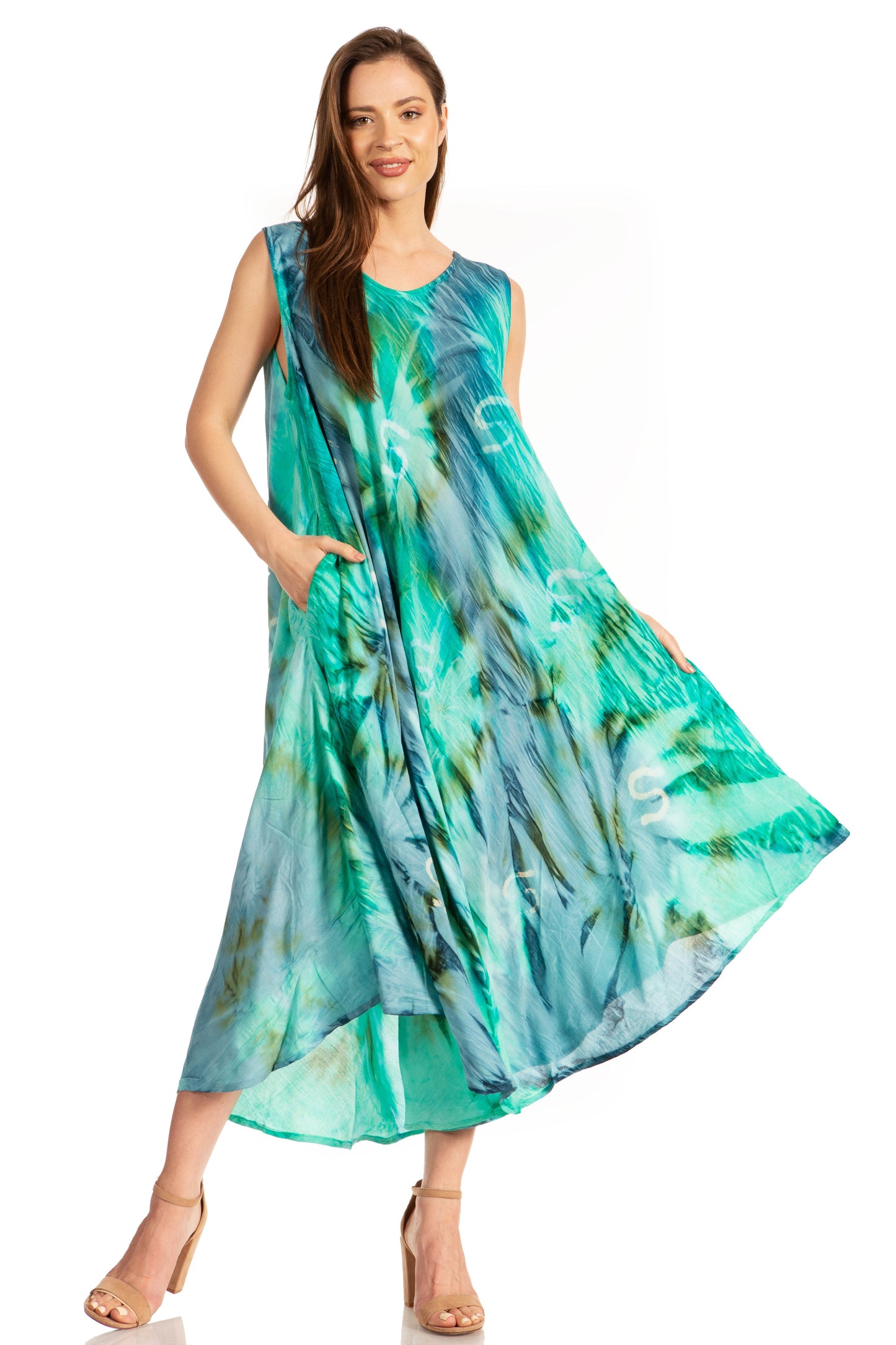 Sakkas Starlight Caftan Tank Dress / Cover Up - Concordia Style Boutique