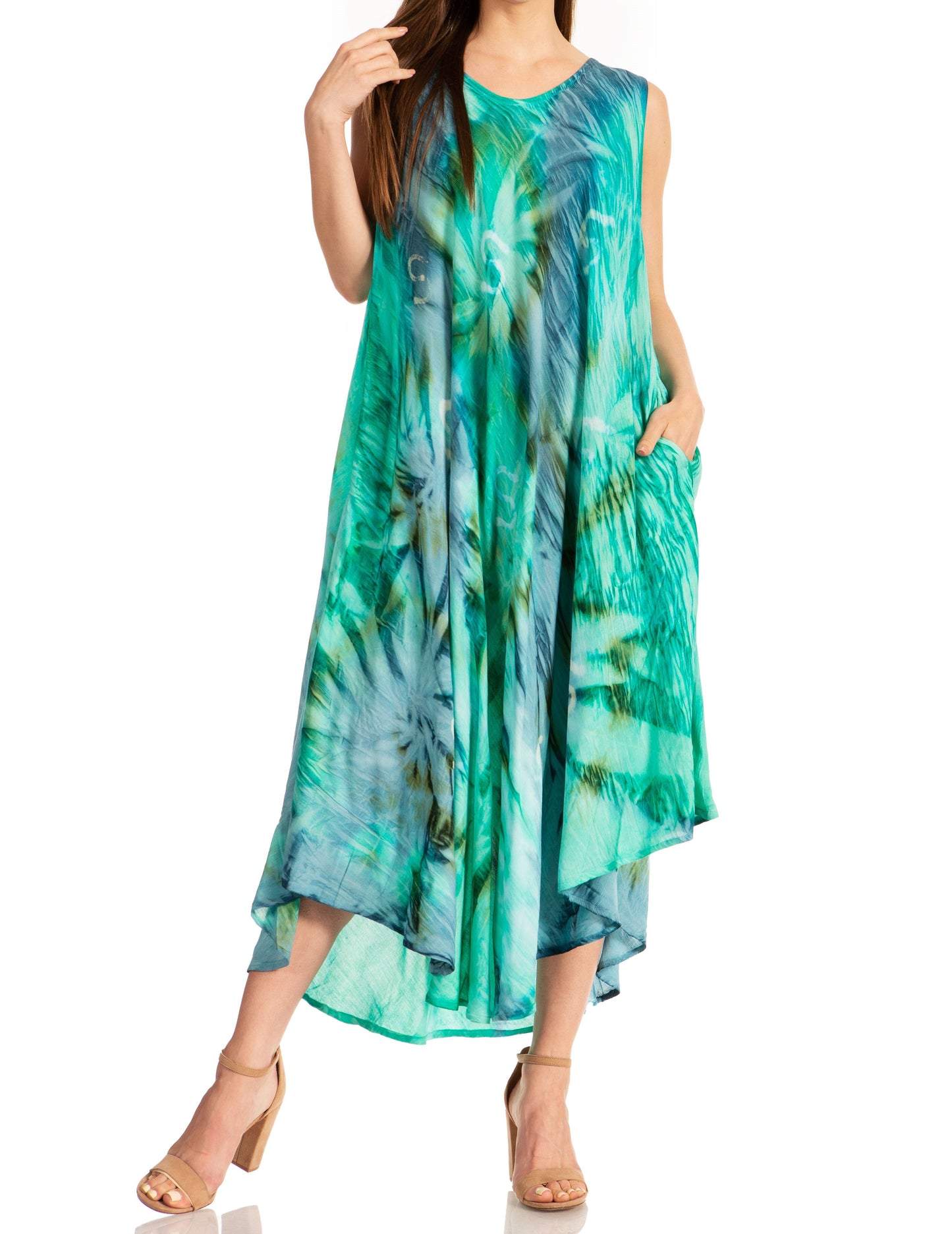 Sakkas Starlight Caftan Tank Dress / Cover Up - Concordia Style Boutique