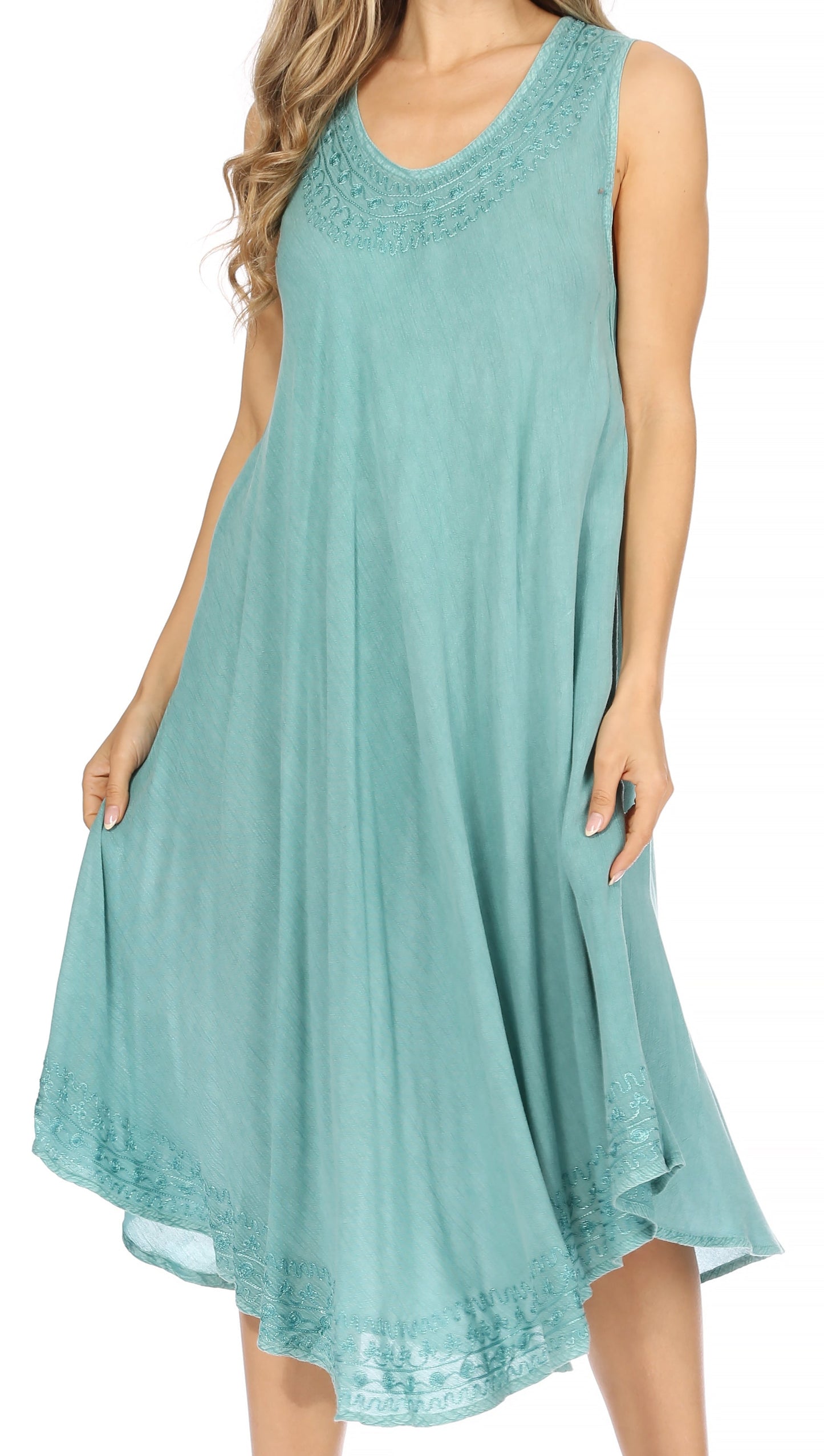 Sakkas Everyday Essentials Caftan Tank Dress / Cover Up - Concordia Style Boutique