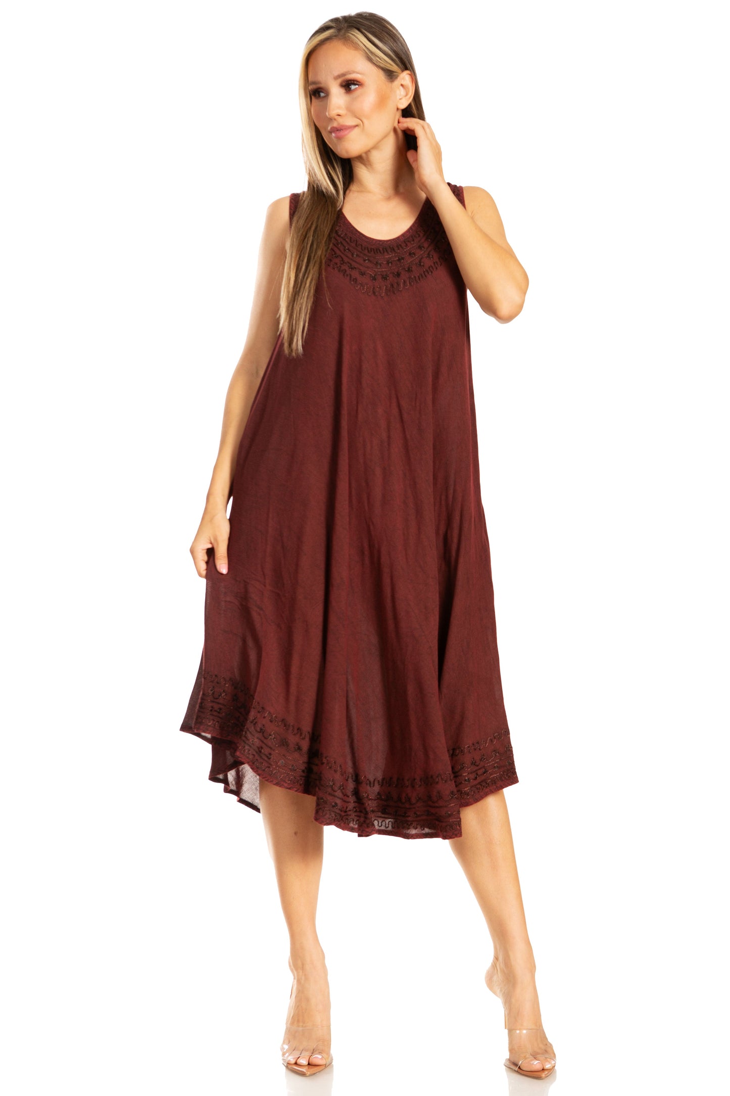 Sakkas Everyday Essentials Caftan Tank Dress / Cover Up - Concordia Style Boutique
