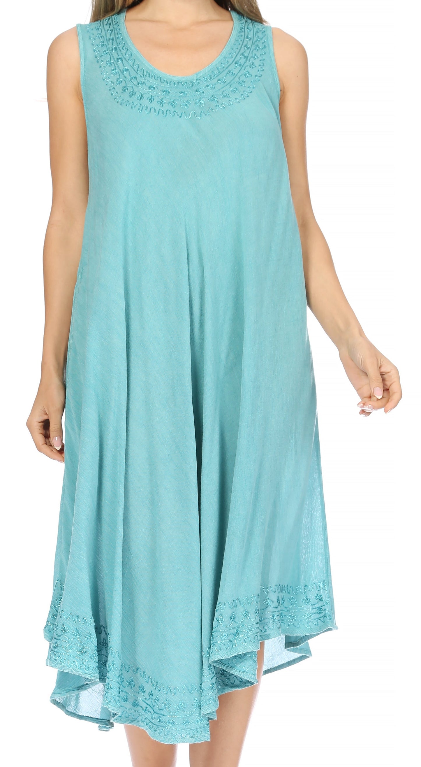 Sakkas Everyday Essentials Caftan Tank Dress / Cover Up - Concordia Style Boutique