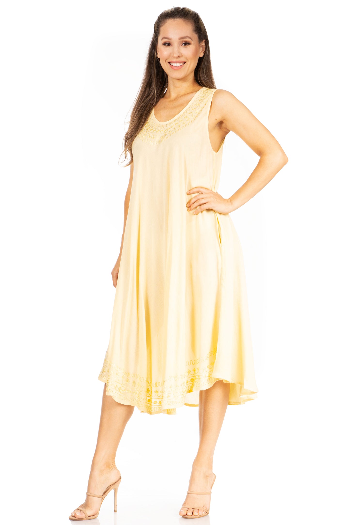 Sakkas Everyday Essentials Caftan Tank Dress / Cover Up - Concordia Style Boutique