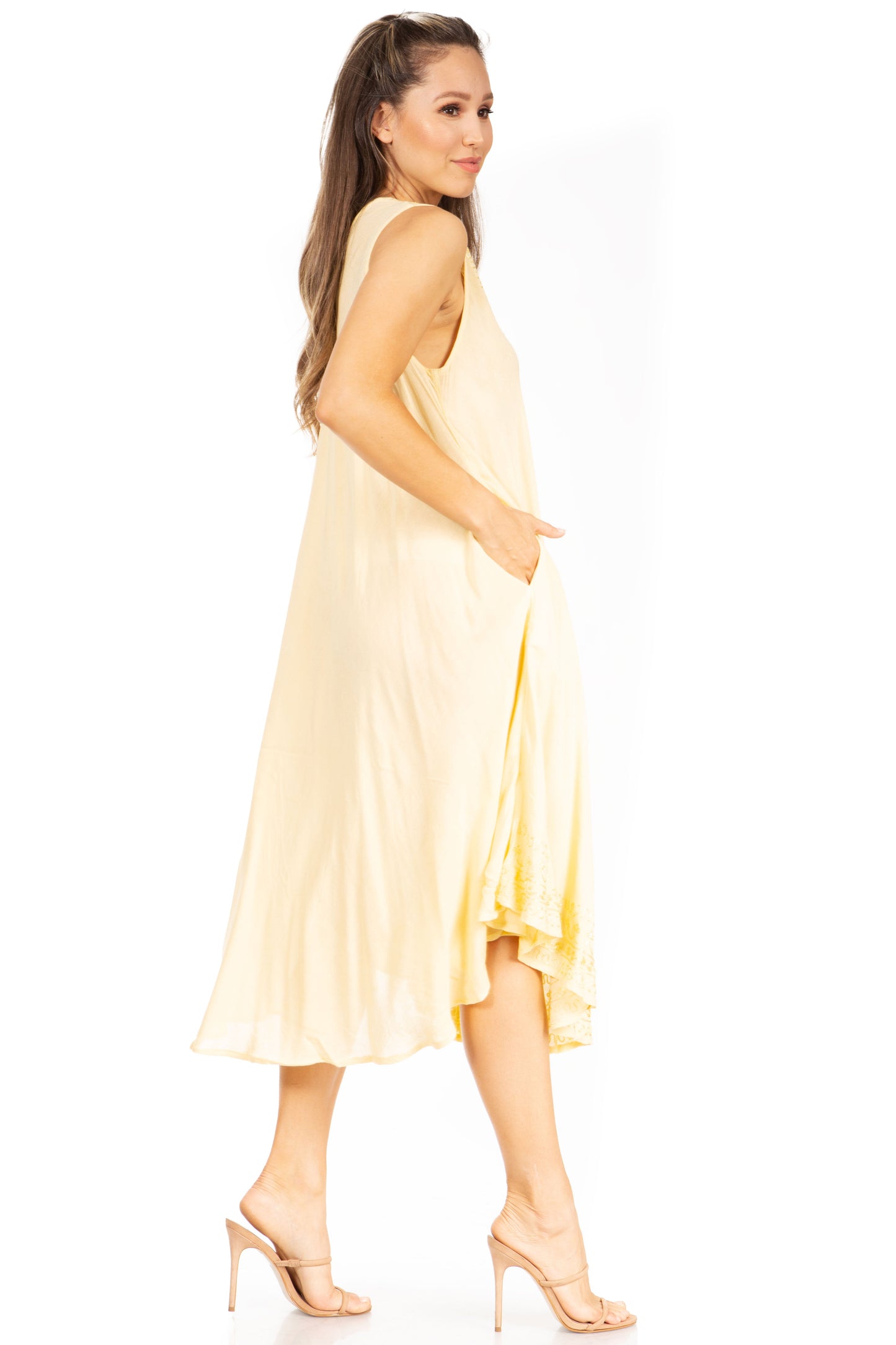 Sakkas Everyday Essentials Caftan Tank Dress / Cover Up - Concordia Style Boutique