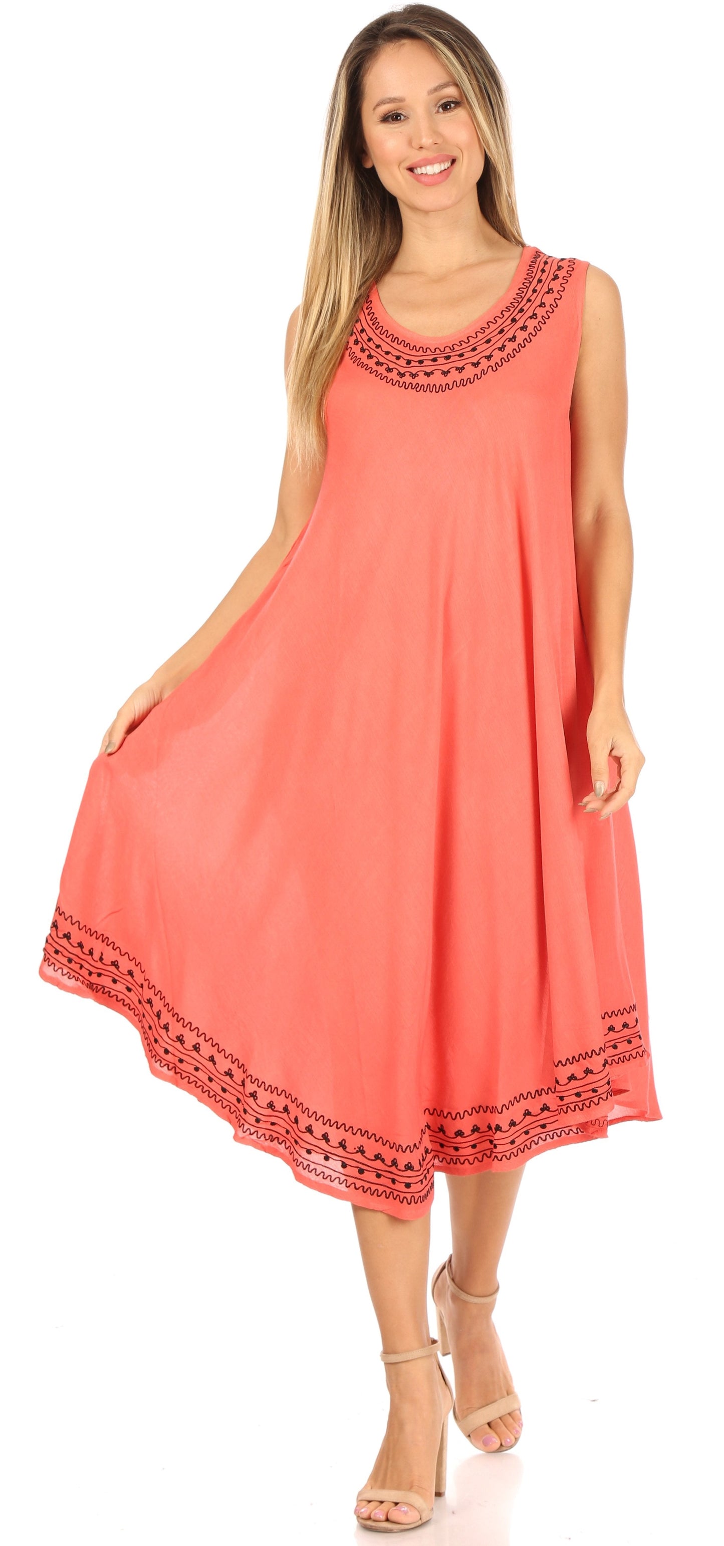 Sakkas Everyday Essentials Caftan Tank Dress / Cover Up - Concordia Style Boutique