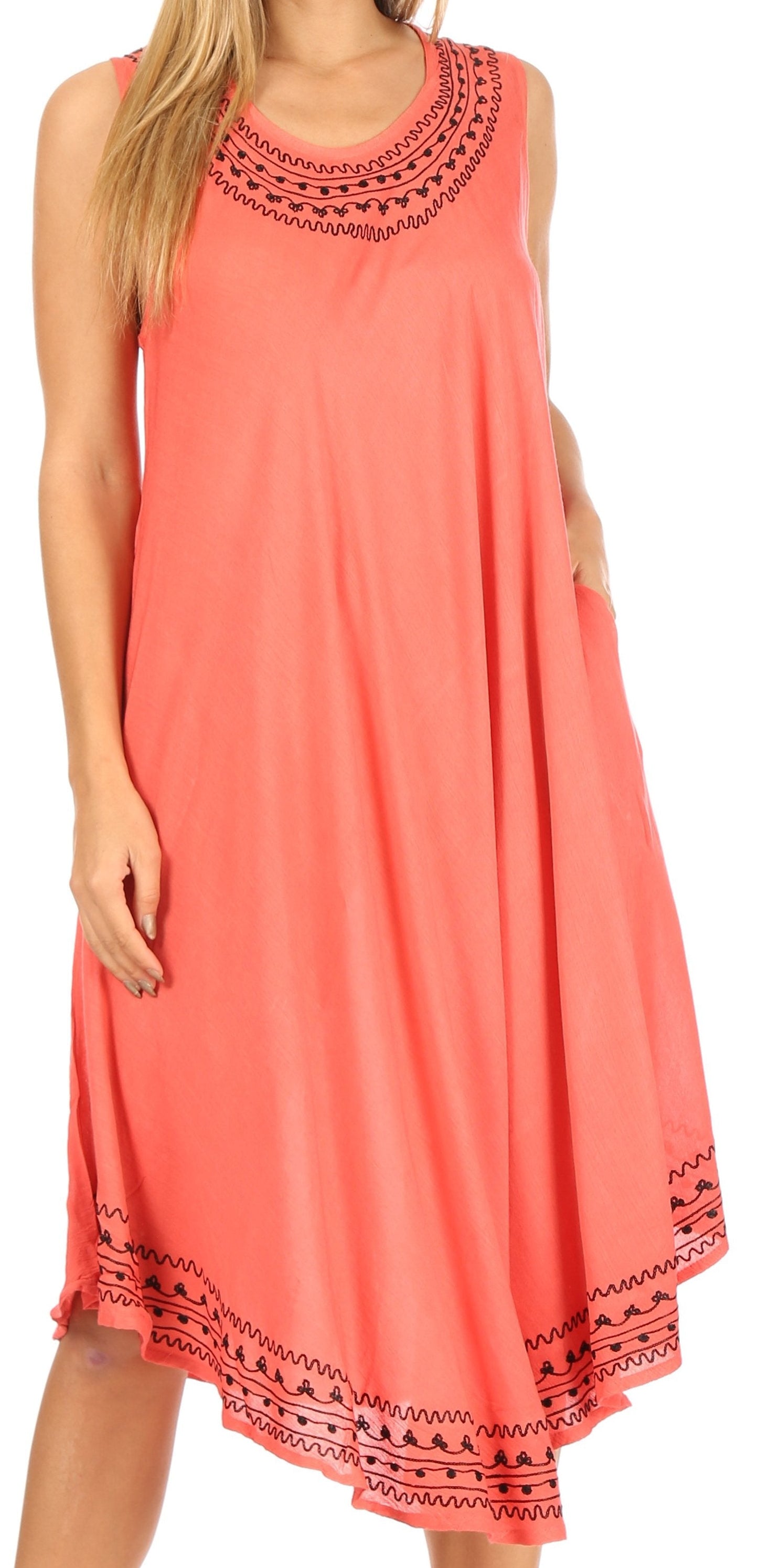 Sakkas Everyday Essentials Caftan Tank Dress / Cover Up - Concordia Style Boutique