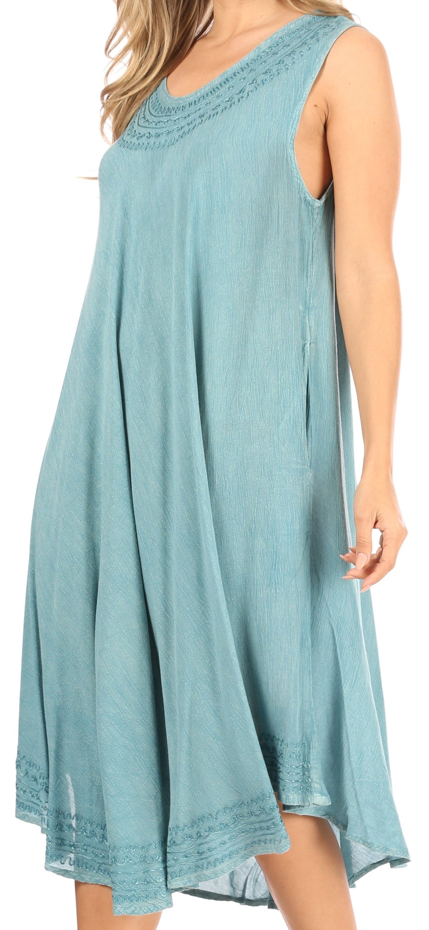 Sakkas Everyday Essentials Caftan Tank Dress / Cover Up - Concordia Style Boutique