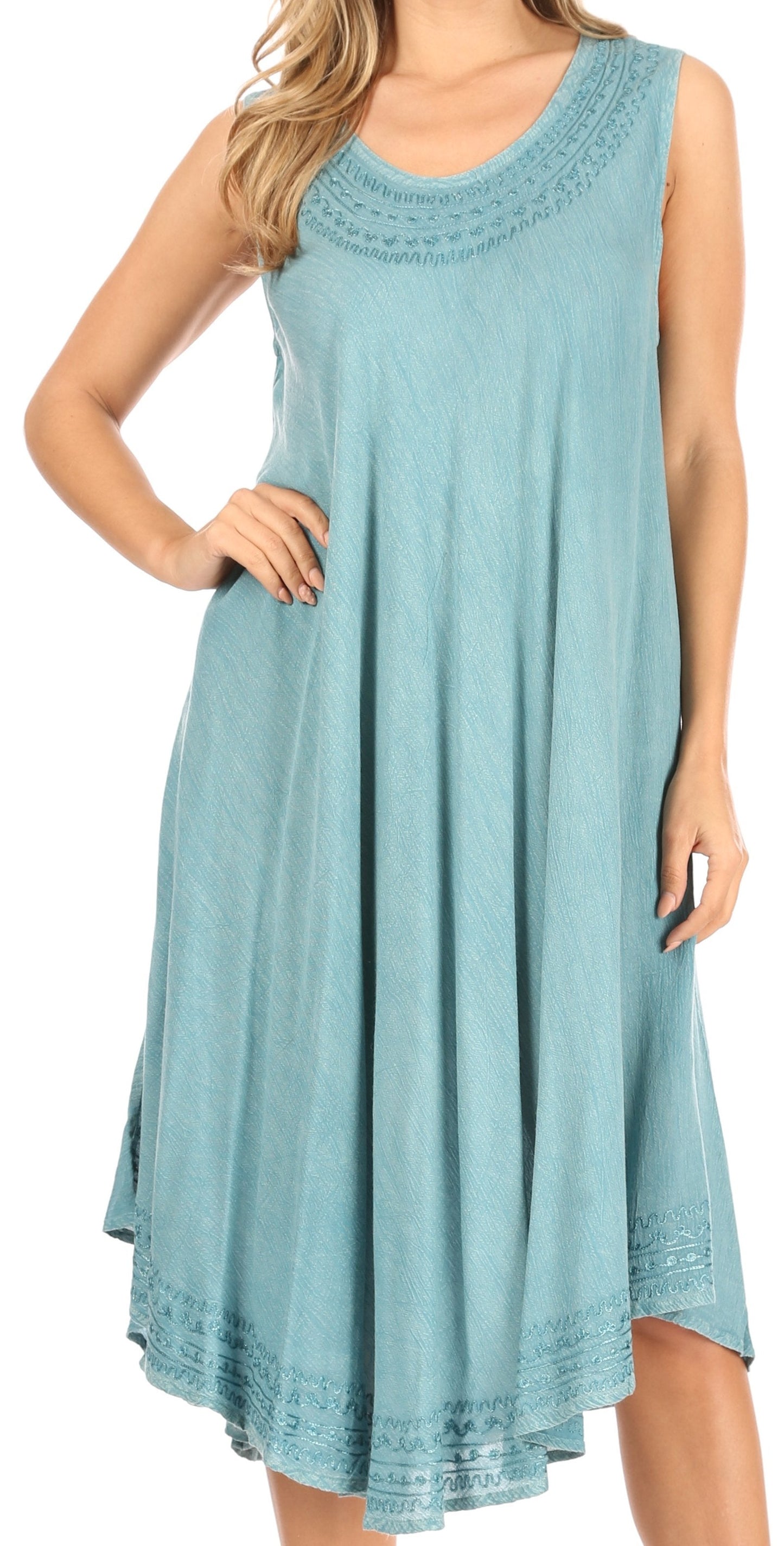 Sakkas Everyday Essentials Caftan Tank Dress / Cover Up - Concordia Style Boutique