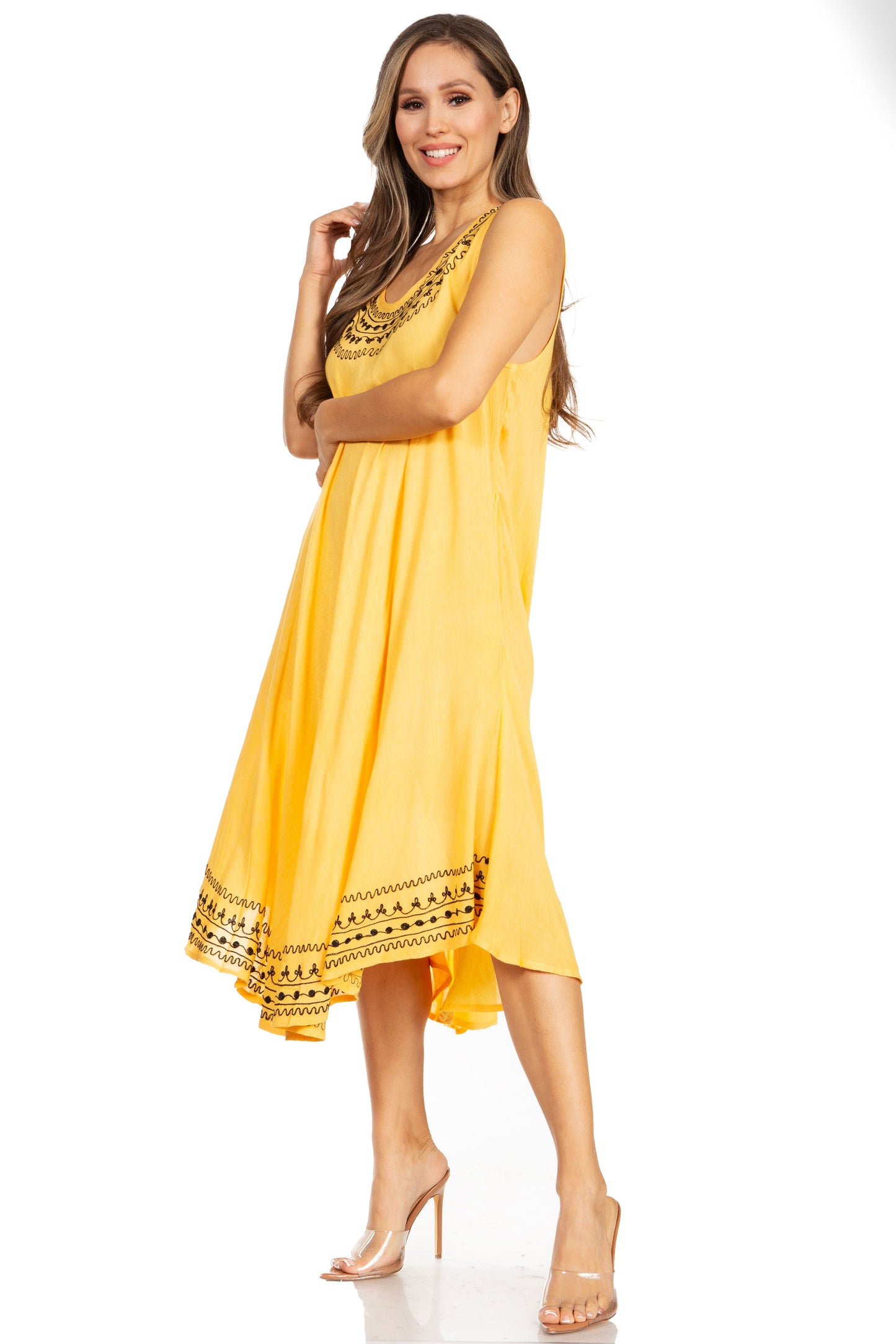 Sakkas Everyday Essentials Caftan Tank Dress / Cover Up - Concordia Style Boutique