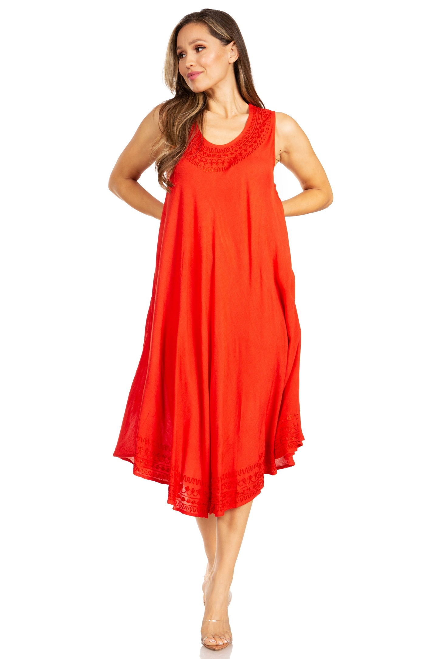 Sakkas Everyday Essentials Caftan Tank Dress / Cover Up - Concordia Style Boutique