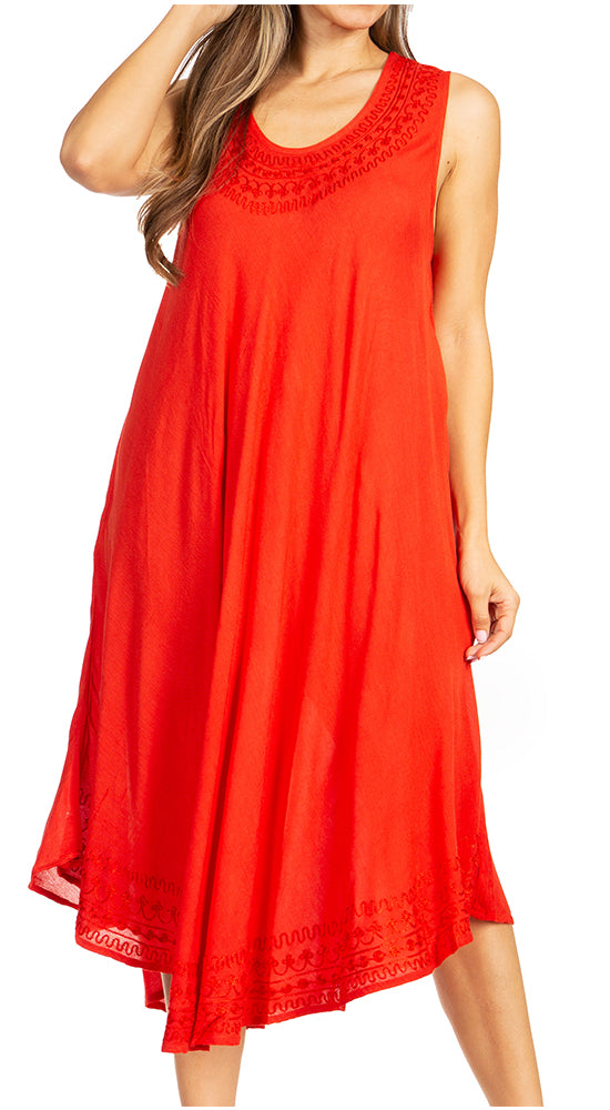 Sakkas Everyday Essentials Caftan Tank Dress / Cover Up - Concordia Style Boutique