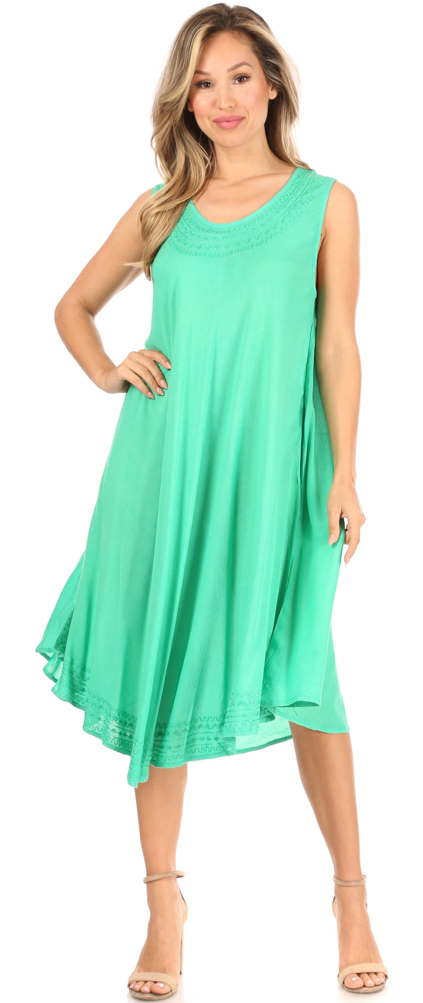 Sakkas Everyday Essentials Caftan Tank Dress / Cover Up - Concordia Style Boutique