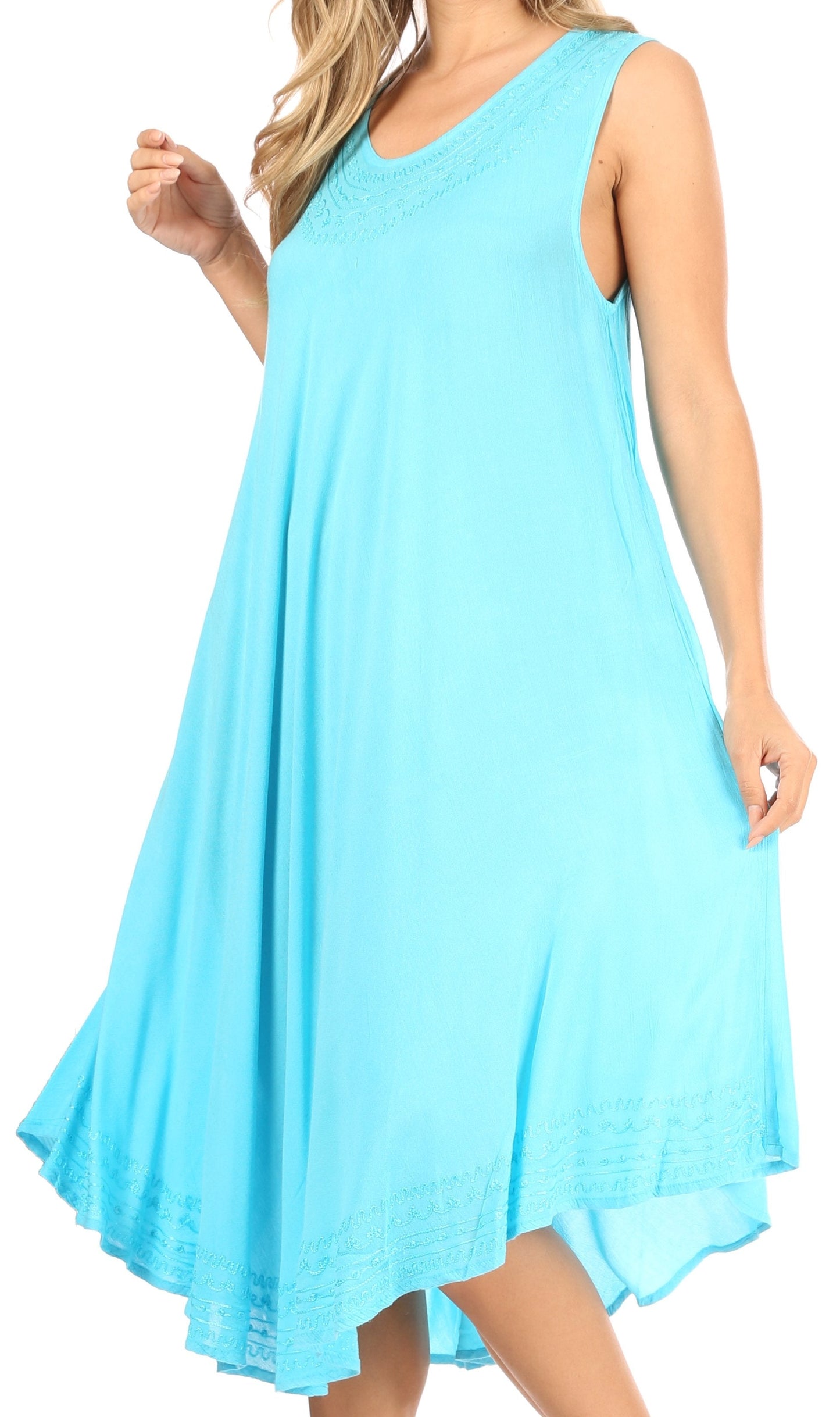 Sakkas Everyday Essentials Caftan Tank Dress / Cover Up - Concordia Style Boutique