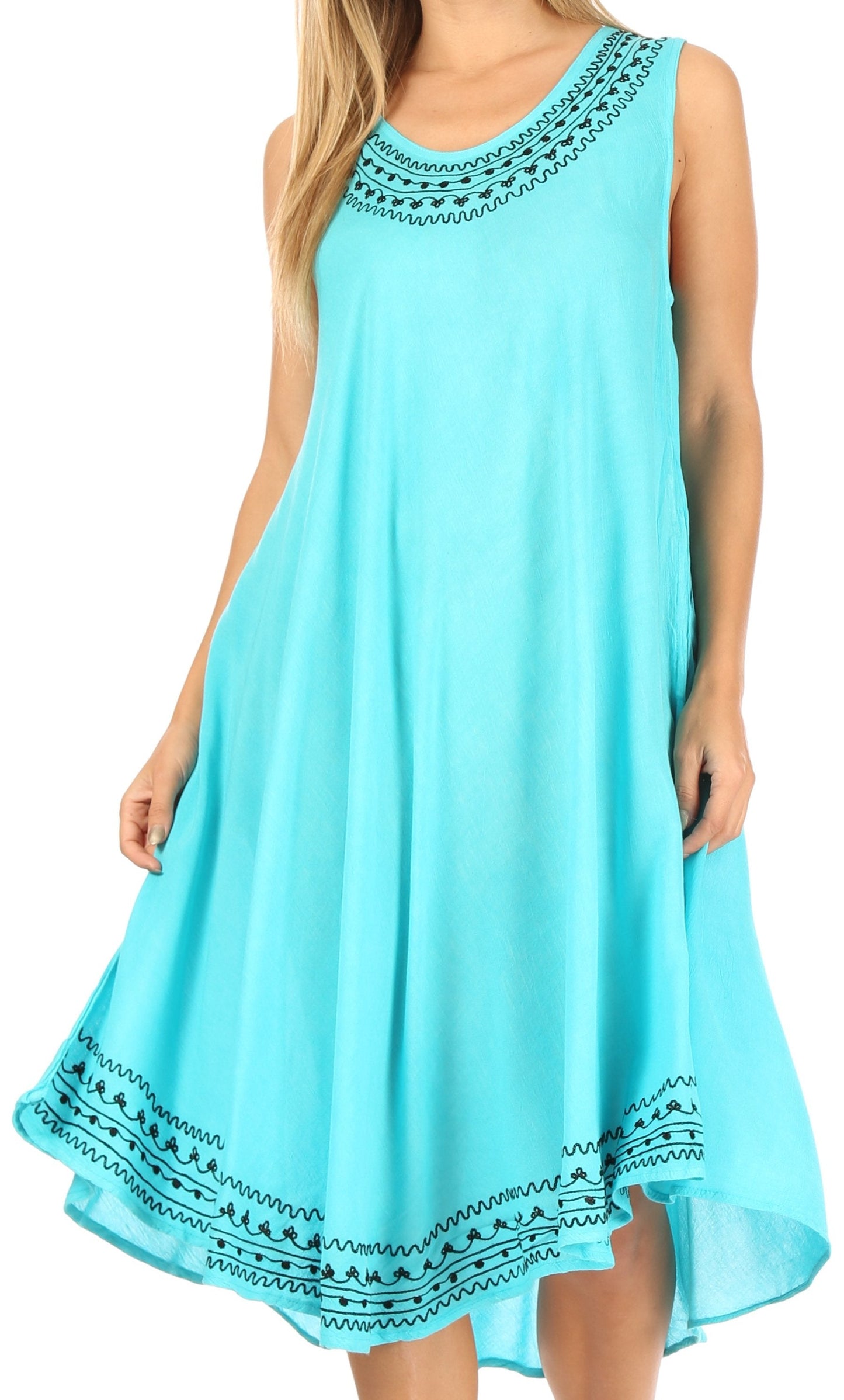 Sakkas Everyday Essentials Caftan Tank Dress / Cover Up - Concordia Style Boutique