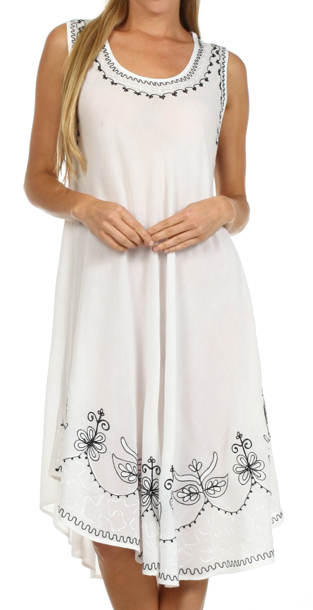 Sakkas Everyday Essentials Caftan Tank Dress / Cover Up - Concordia Style Boutique