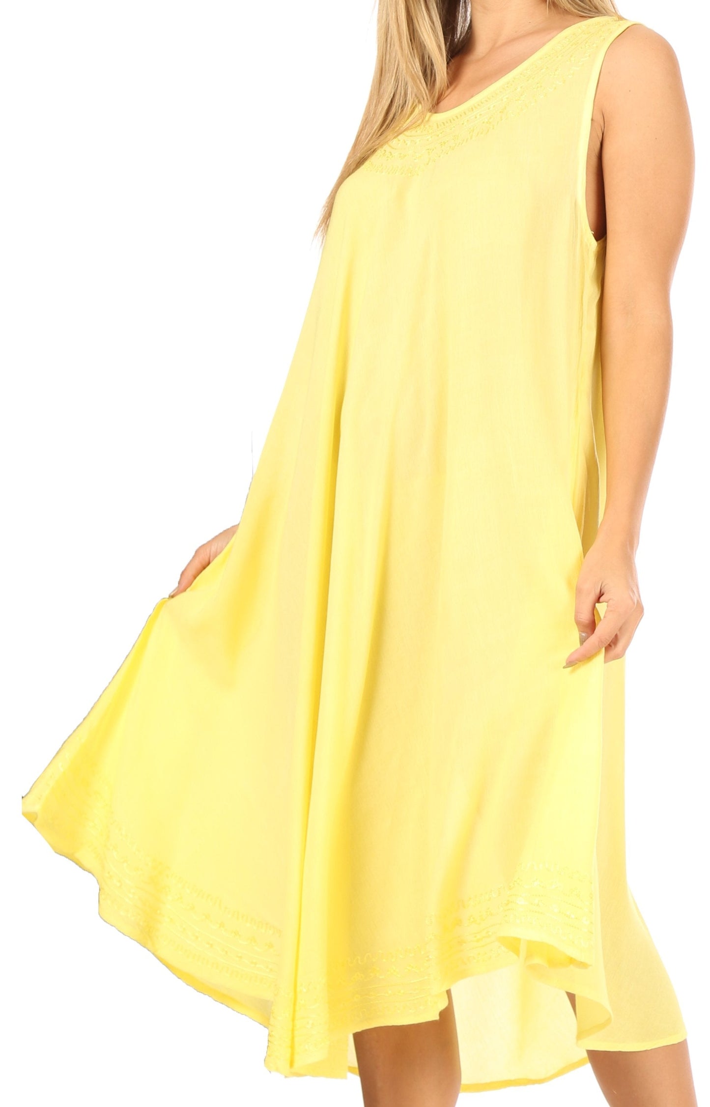 Sakkas Everyday Essentials Caftan Tank Dress / Cover Up - Concordia Style Boutique