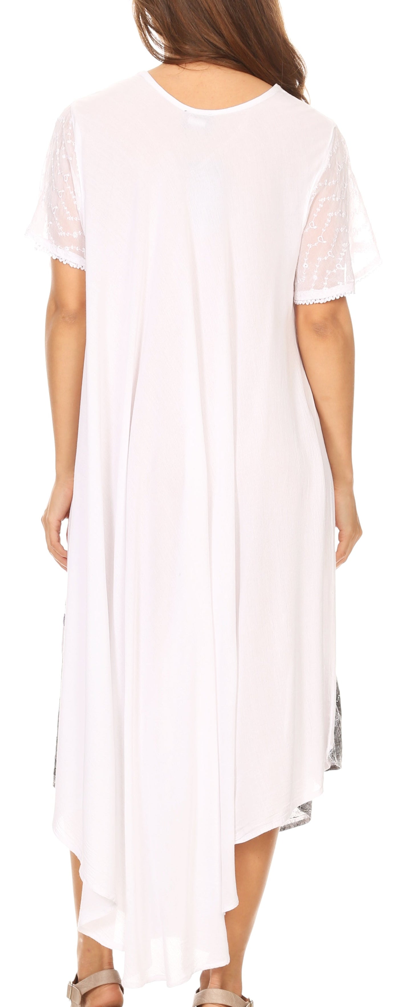 Sakkas Watercolor Palm Tree Tank Caftan Dress - Concordia Style Boutique