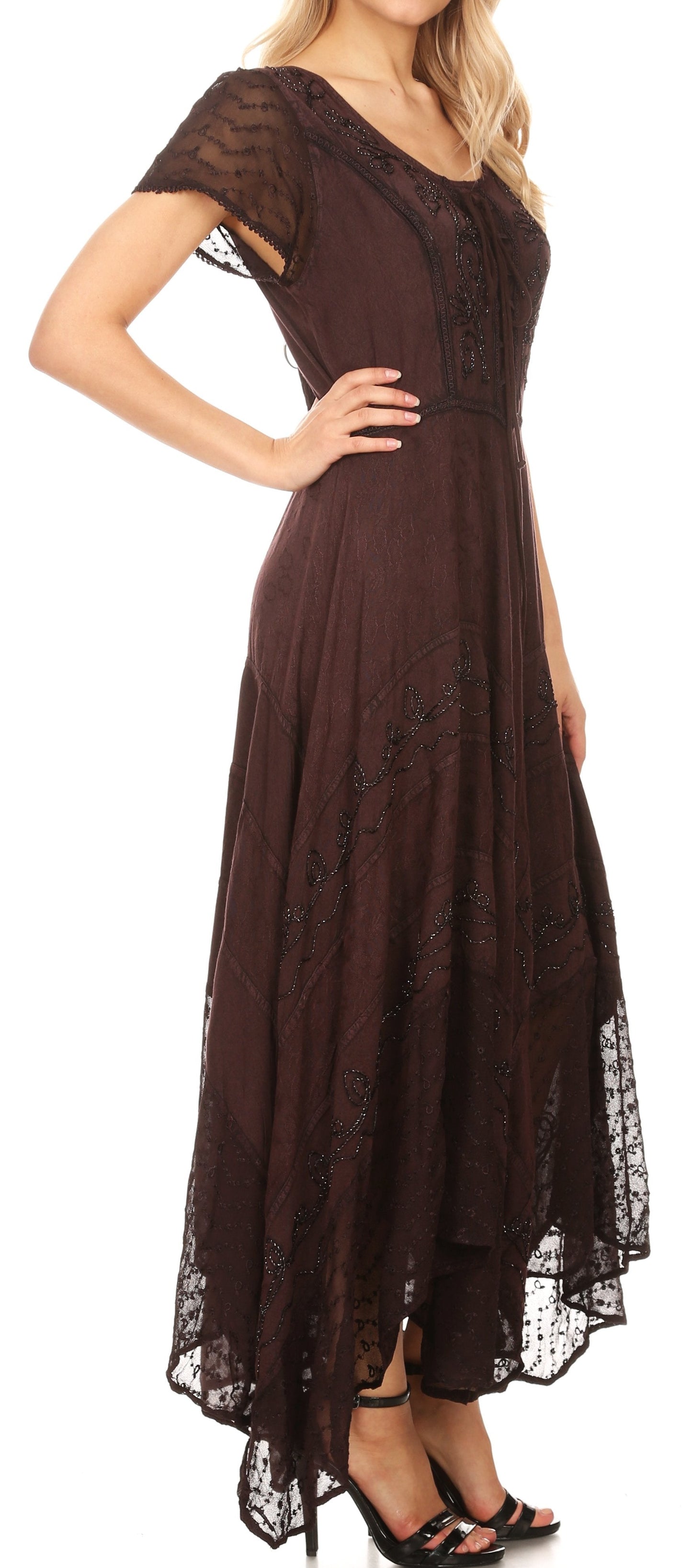 Sakkas Marigold Embroidered Fairy Dress - Concordia Style Boutique