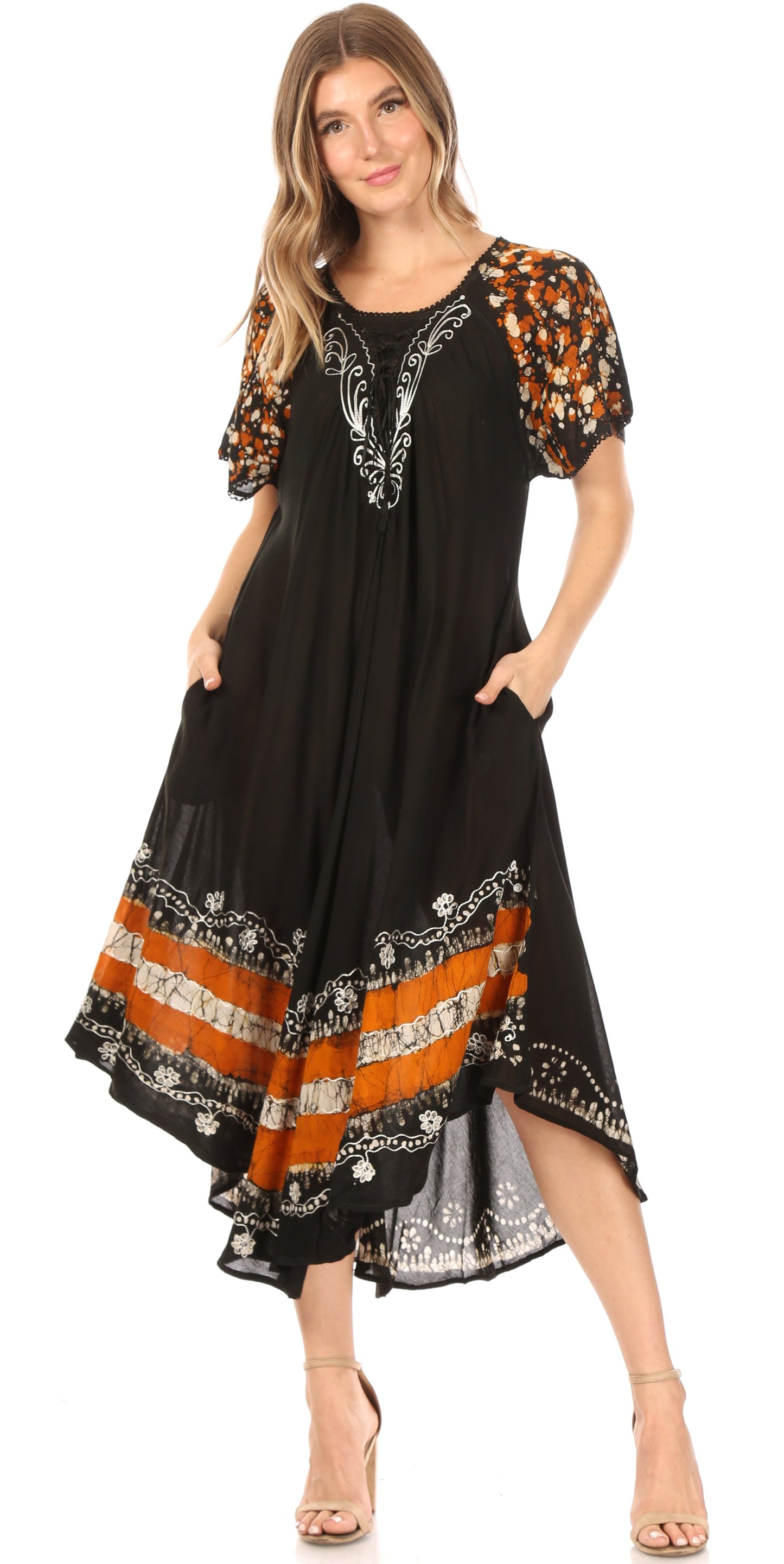 Sakkas Sara Batik CaftanTank Dress / Cover Up - Concordia Style Boutique
