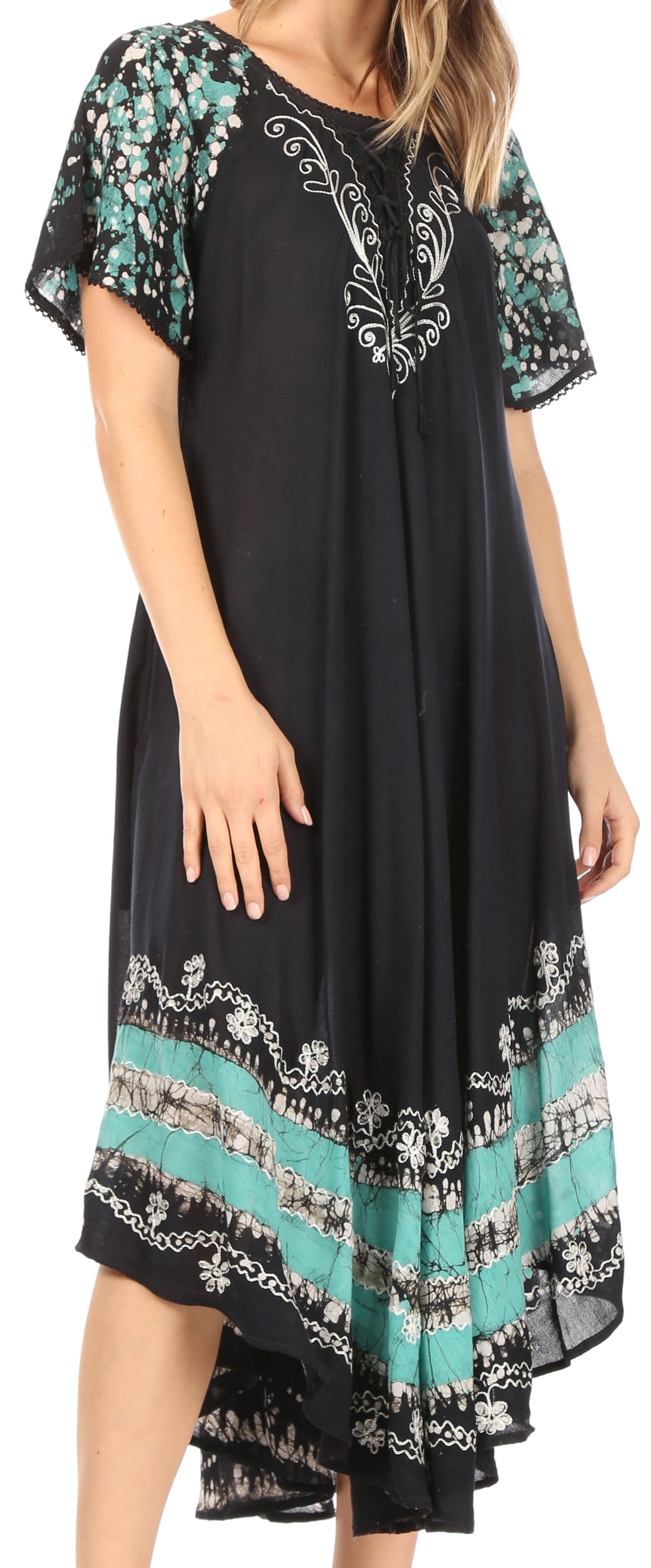 Sakkas Sara Batik CaftanTank Dress / Cover Up - Concordia Style Boutique