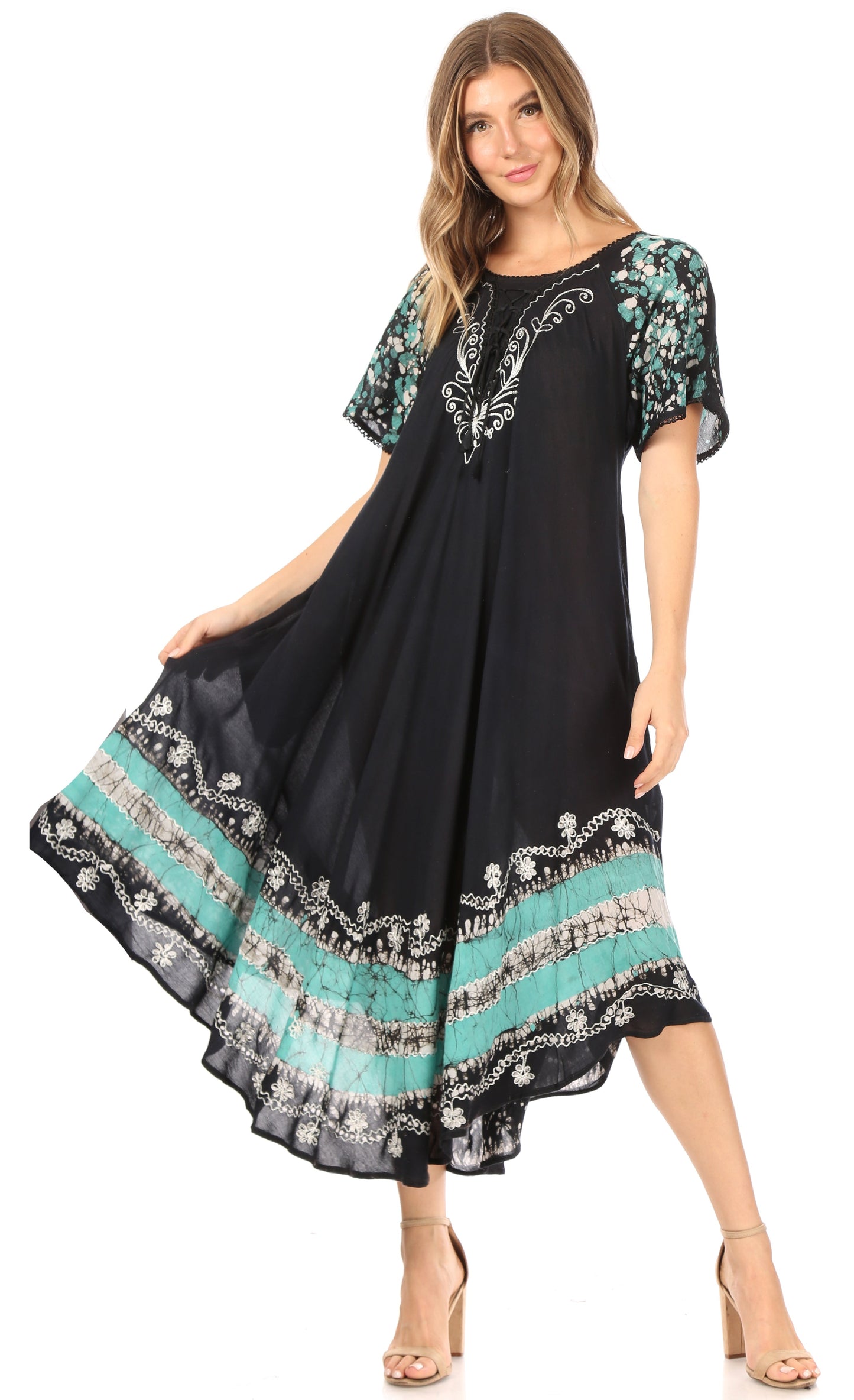 Sakkas Sara Batik CaftanTank Dress / Cover Up - Concordia Style Boutique