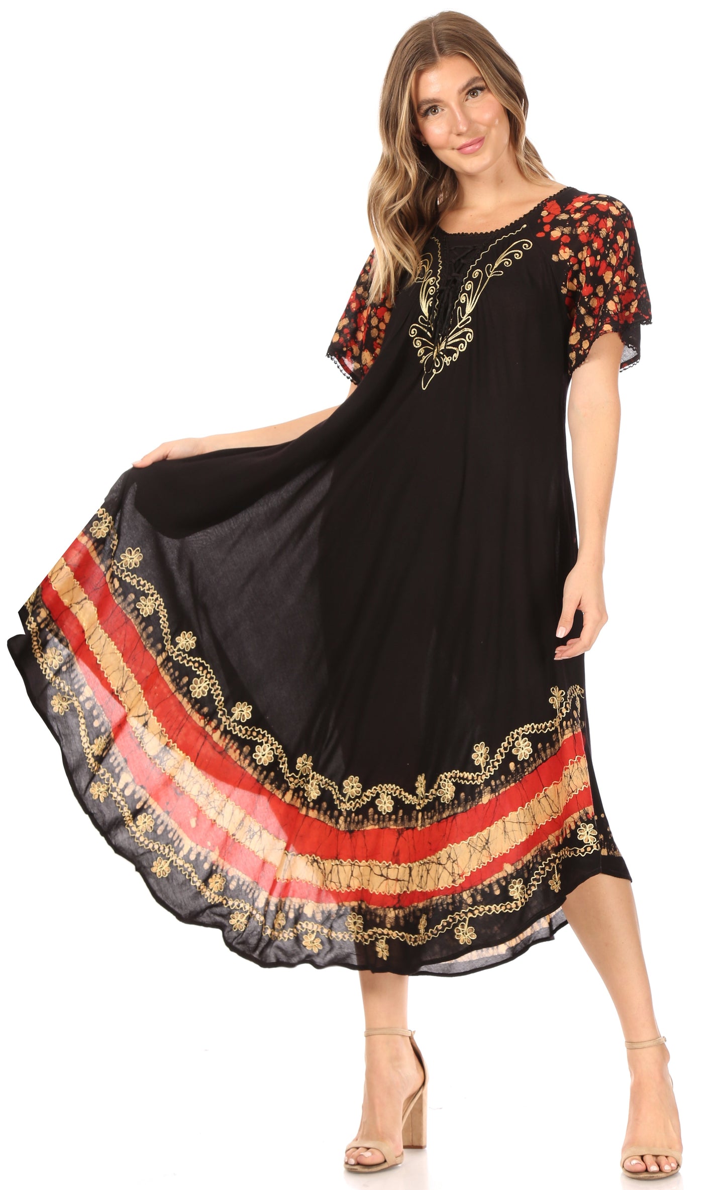 Sakkas Sara Batik CaftanTank Dress / Cover Up - Concordia Style Boutique