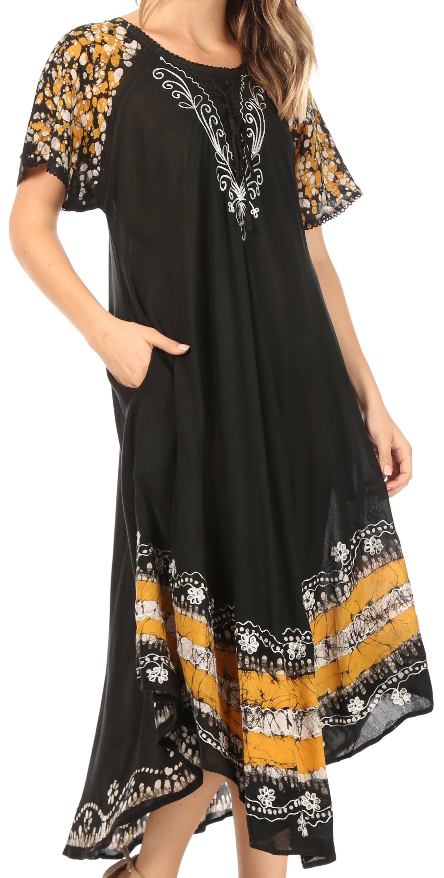 Sakkas Sara Batik CaftanTank Dress / Cover Up - Concordia Style Boutique
