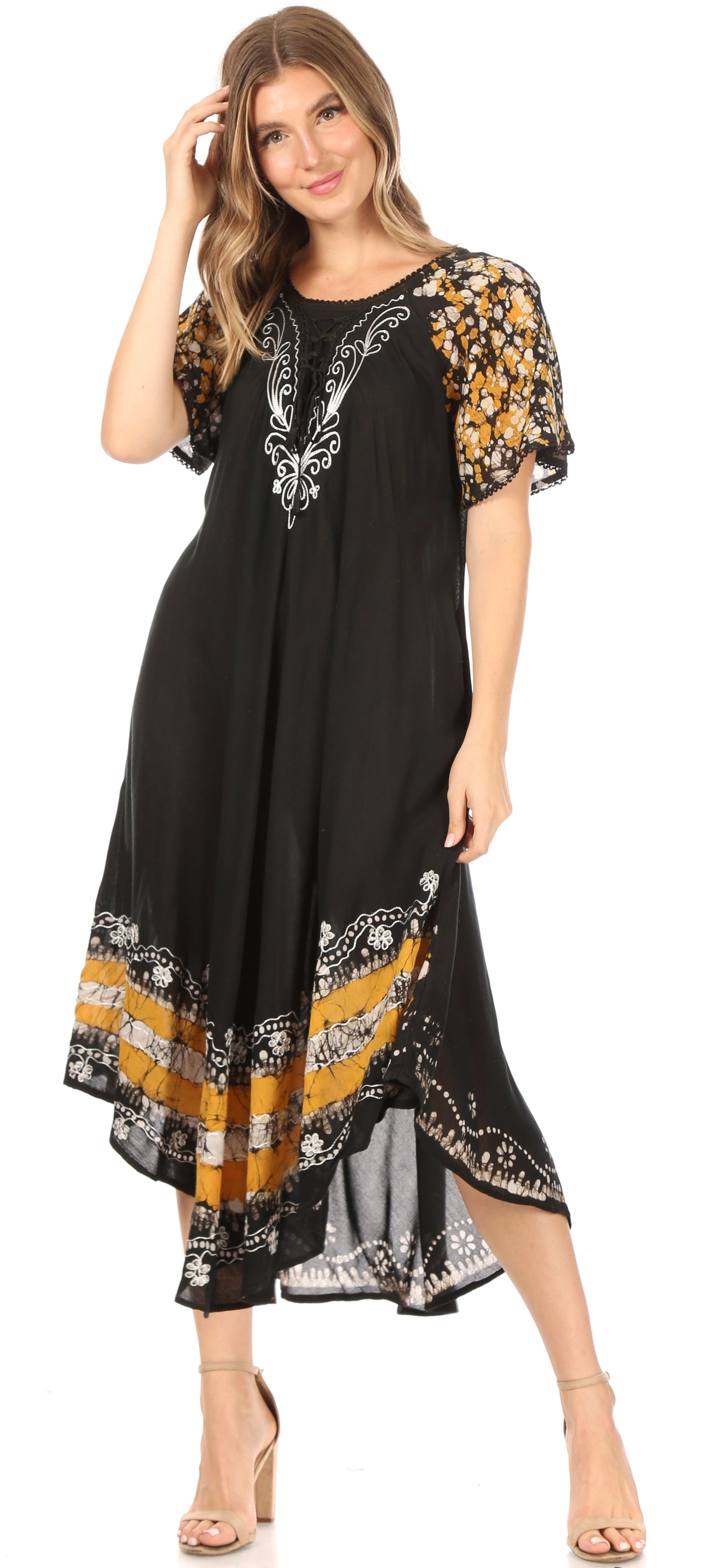 Sakkas Sara Batik CaftanTank Dress / Cover Up - Concordia Style Boutique