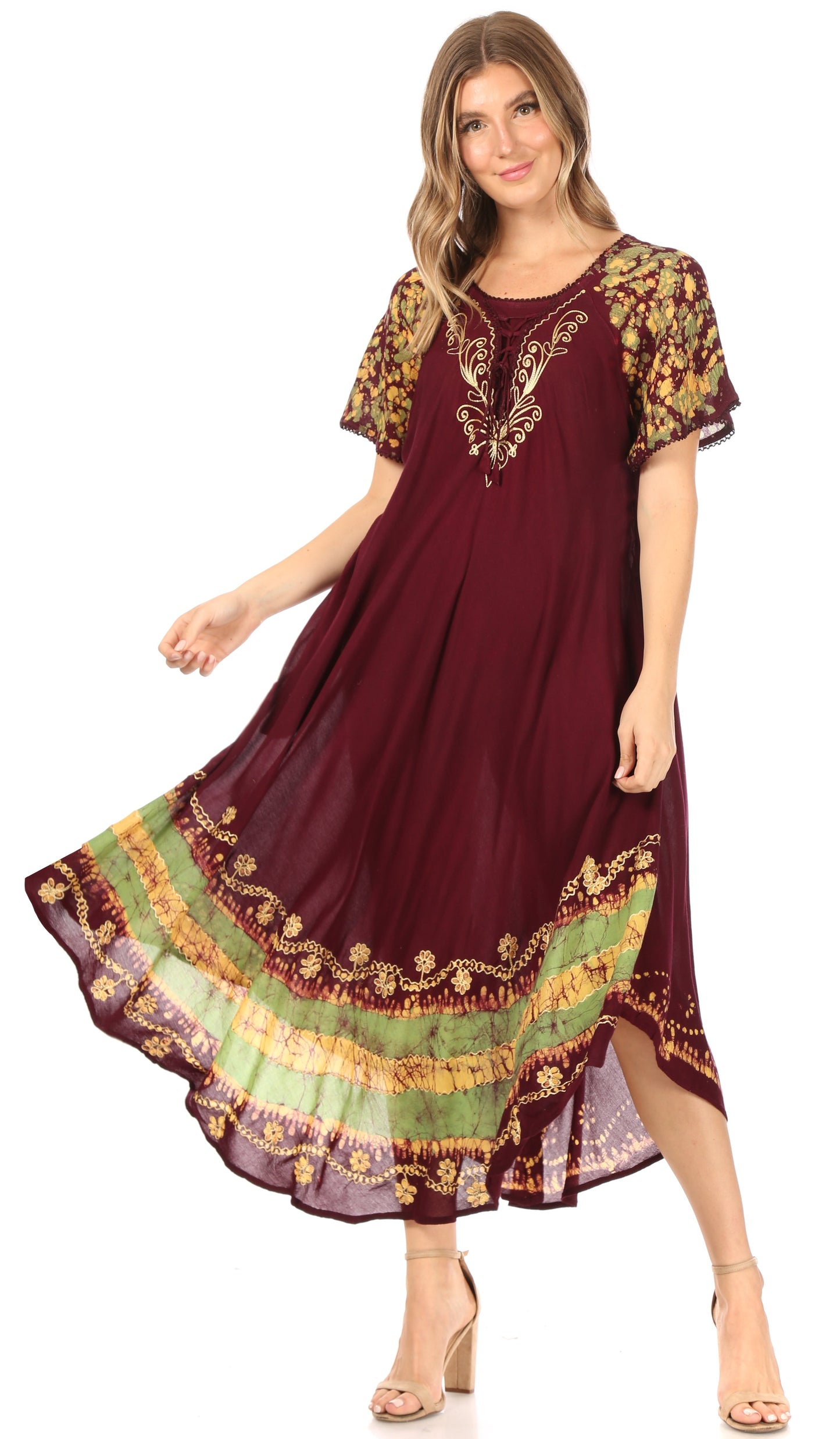 Sakkas Sara Batik CaftanTank Dress / Cover Up - Concordia Style Boutique