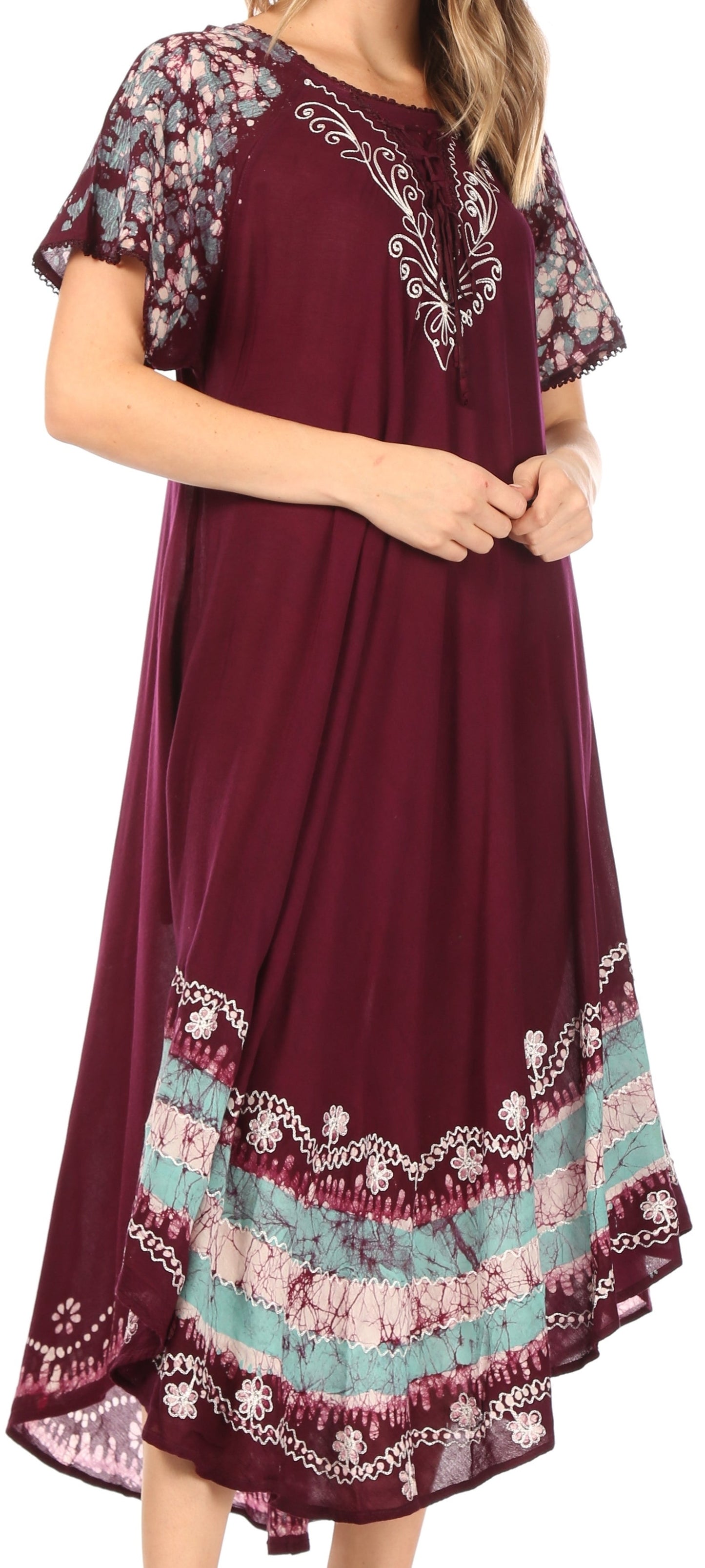 Sakkas Sara Batik CaftanTank Dress / Cover Up - Concordia Style Boutique