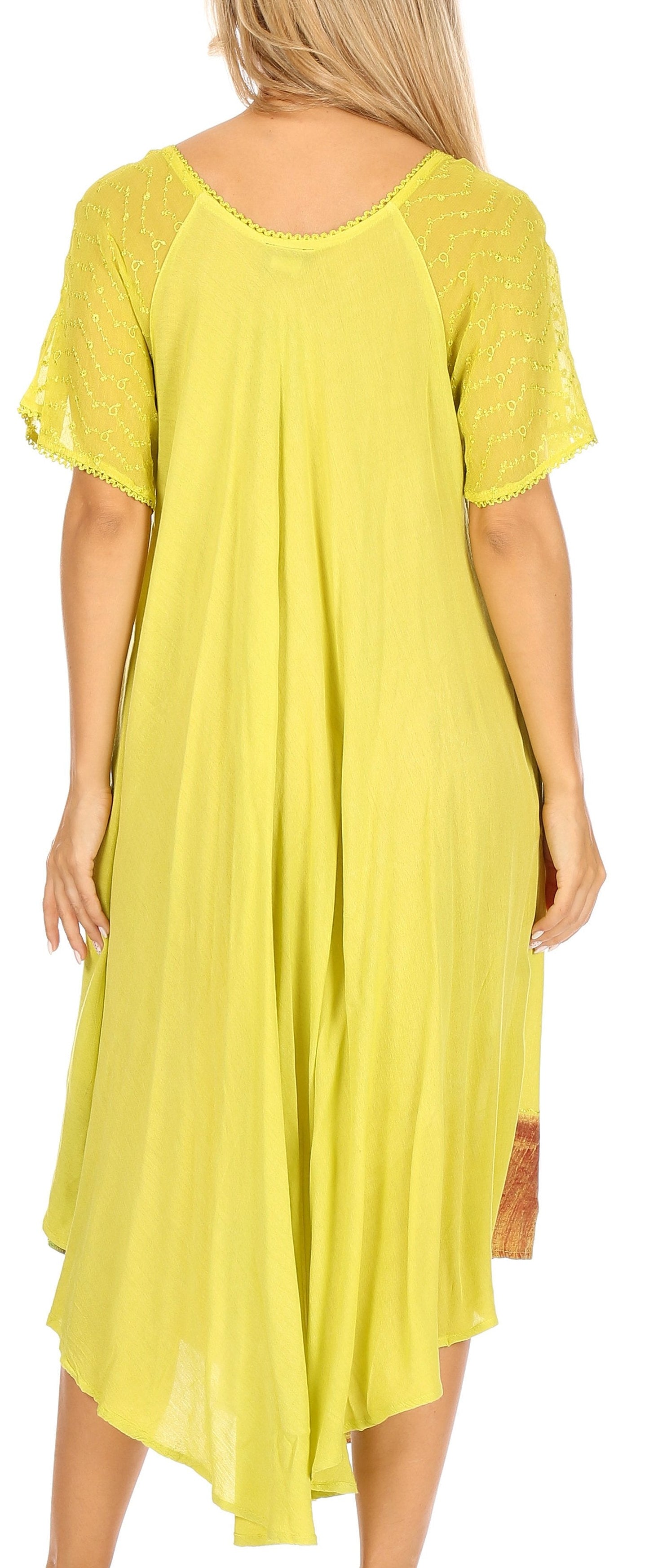 Sakkas Kai Palm Tree Caftan Tank Dress / Cover Up - Concordia Style Boutique