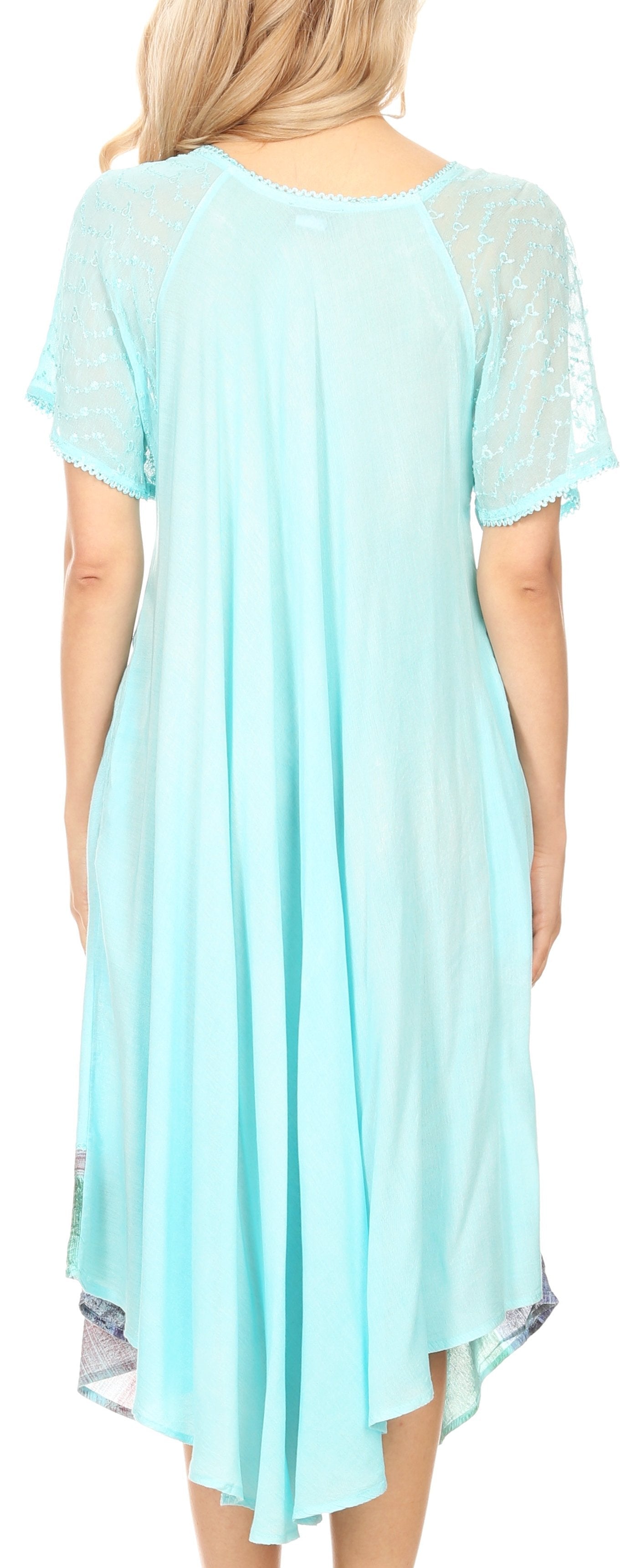 Sakkas Kai Palm Tree Caftan Tank Dress / Cover Up - Concordia Style Boutique