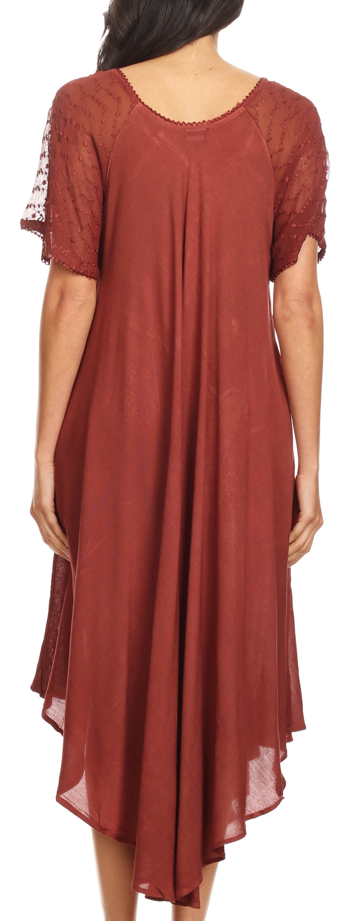 Sakkas Kai Palm Tree Caftan Tank Dress / Cover Up - Concordia Style Boutique
