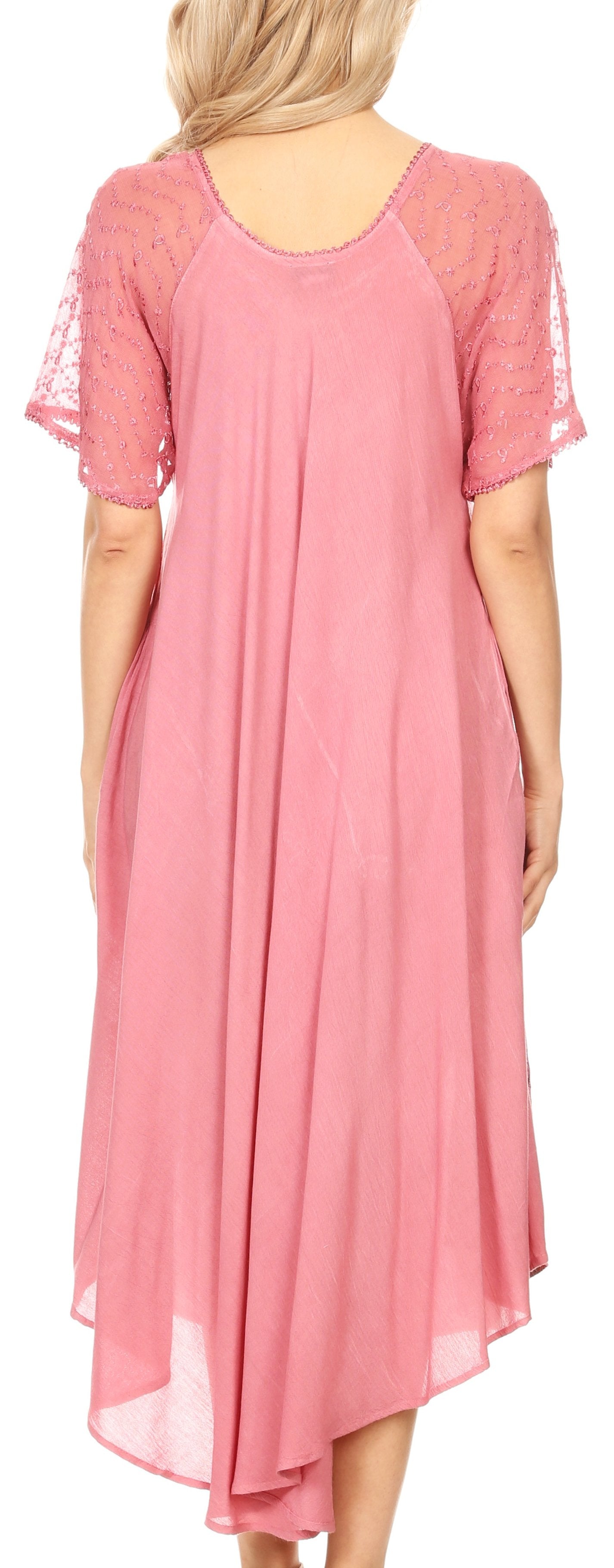 Sakkas Kai Palm Tree Caftan Tank Dress / Cover Up - Concordia Style Boutique