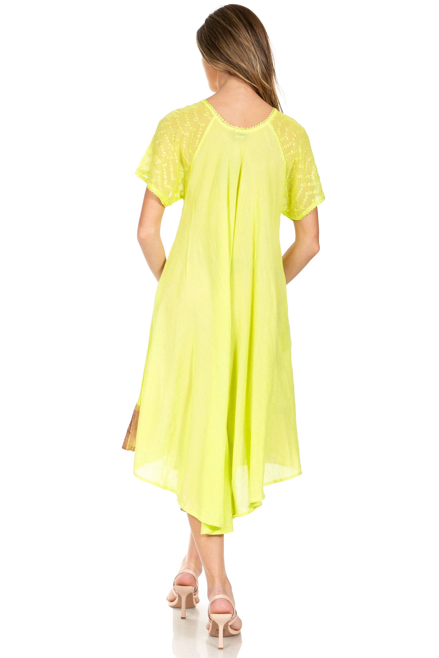 Sakkas Kai Palm Tree Caftan Tank Dress / Cover Up - Concordia Style Boutique