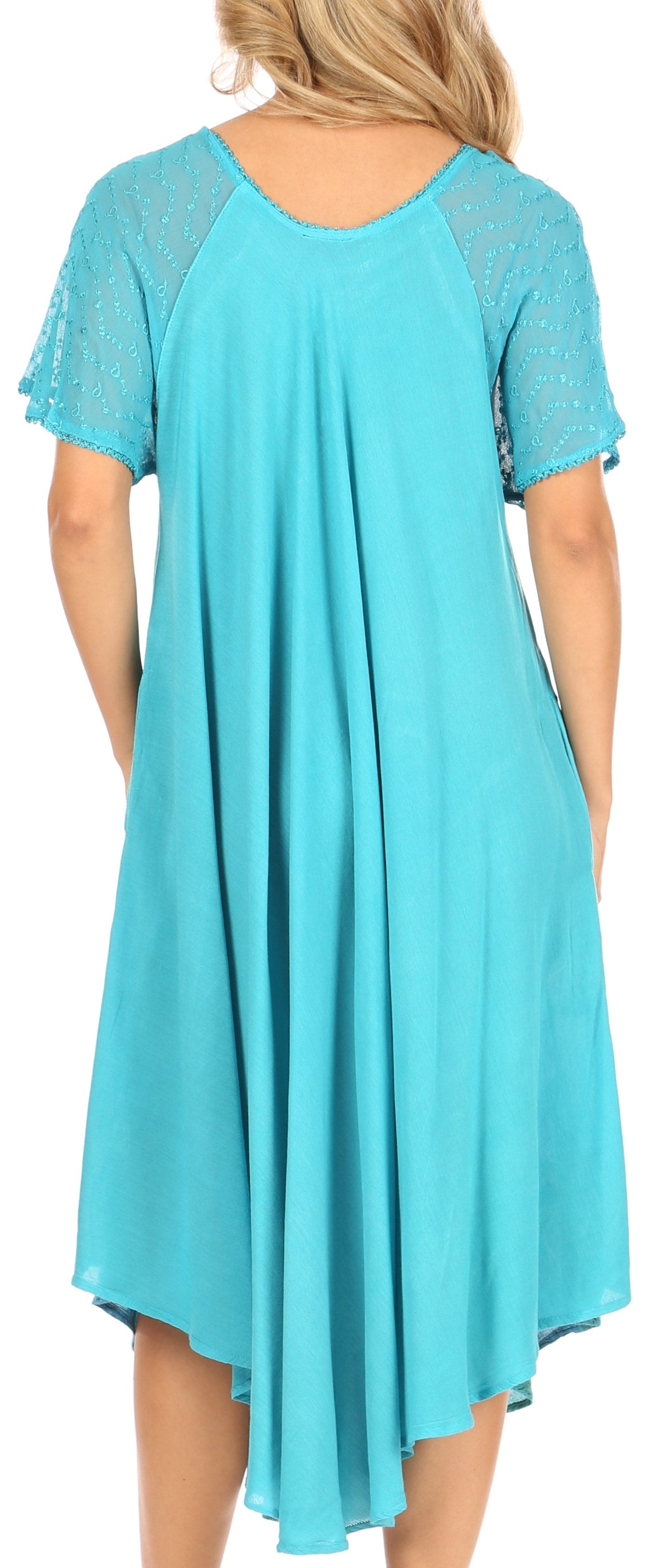 Sakkas Kai Palm Tree Caftan Tank Dress / Cover Up - Concordia Style Boutique