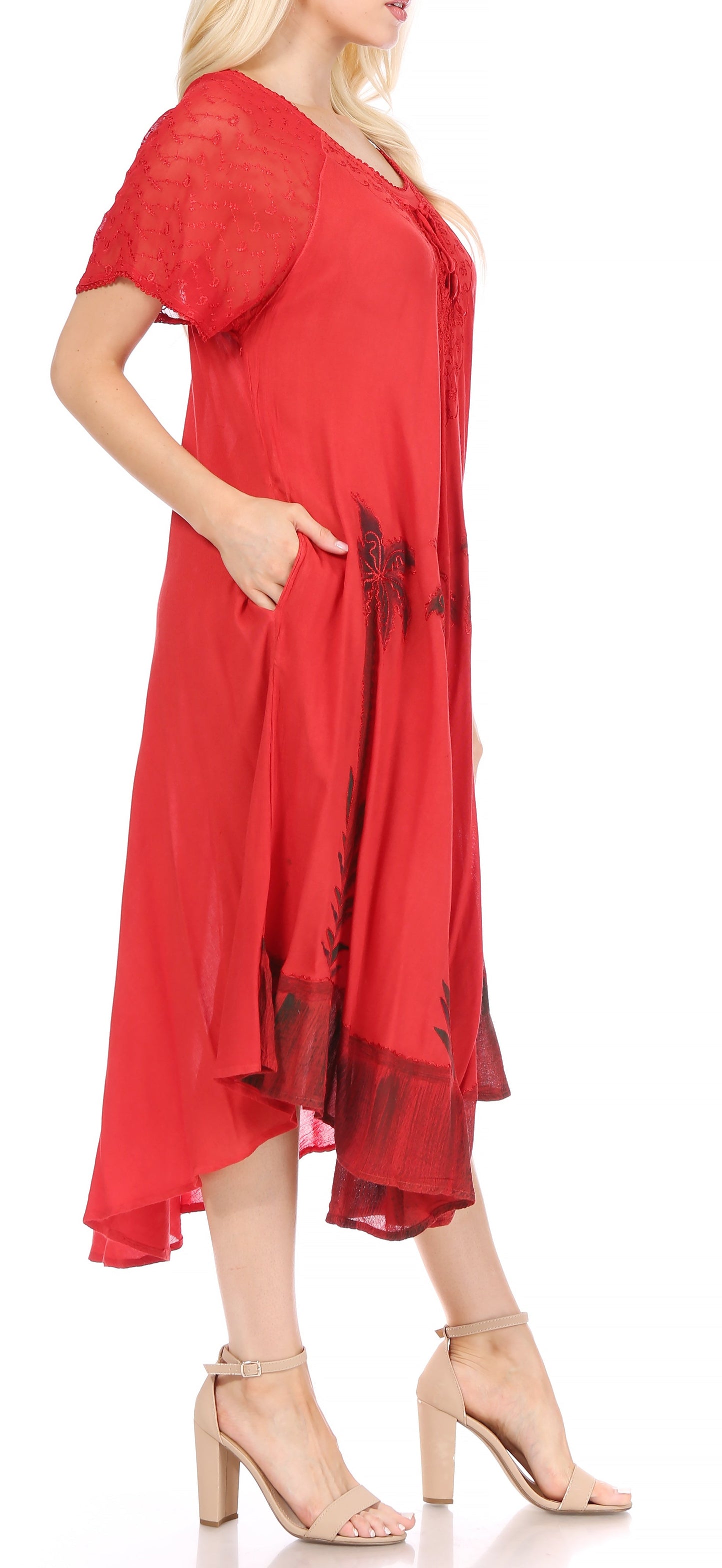 Sakkas Kai Palm Tree Caftan Tank Dress / Cover Up - Concordia Style Boutique