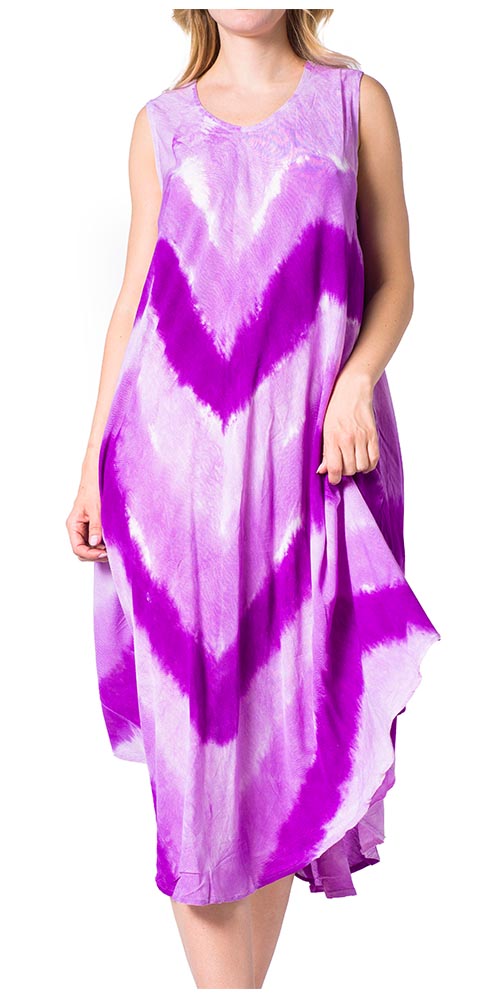 Sakkas Neja Women's Casual Maxi Summer Sleeveless Loose Fit Tie Dye Tank Dress - Concordia Style Boutique