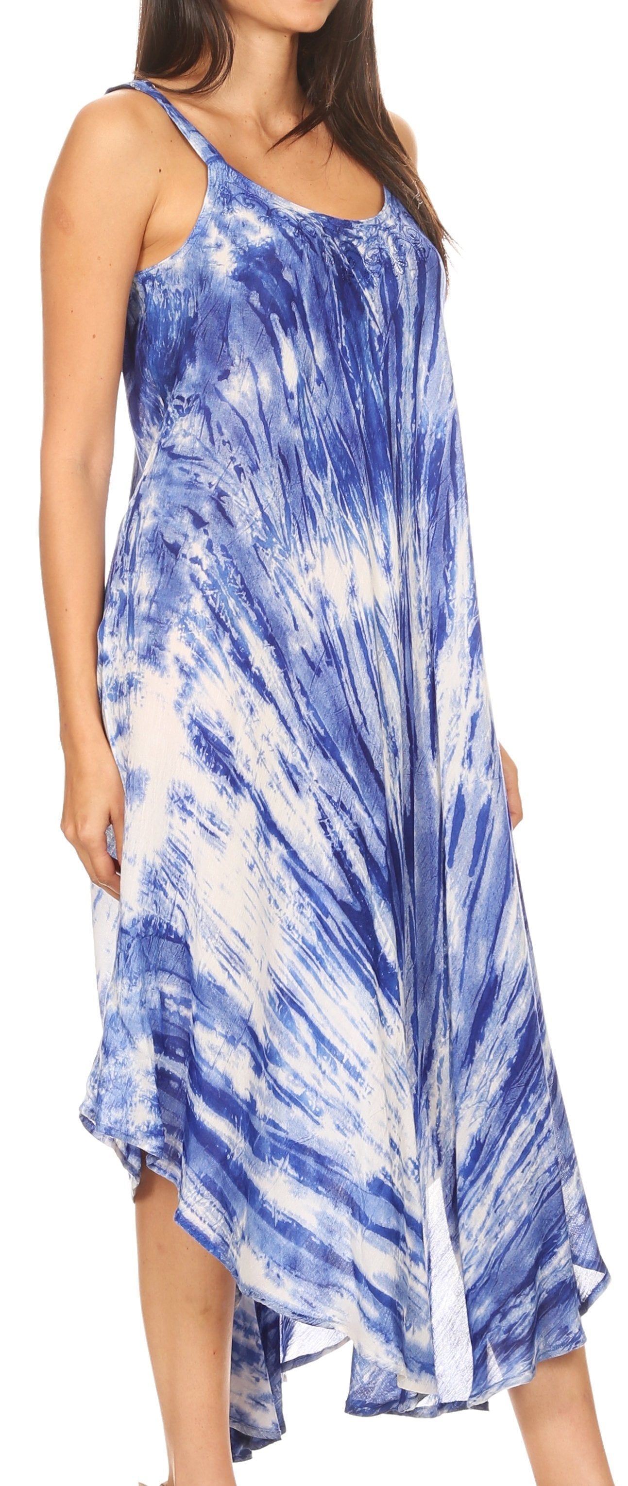 Sakkas Liz Women's Maxi Loose Sleeveless Summer Casual Tank Dress Cover-up Caftan - Concordia Style Boutique