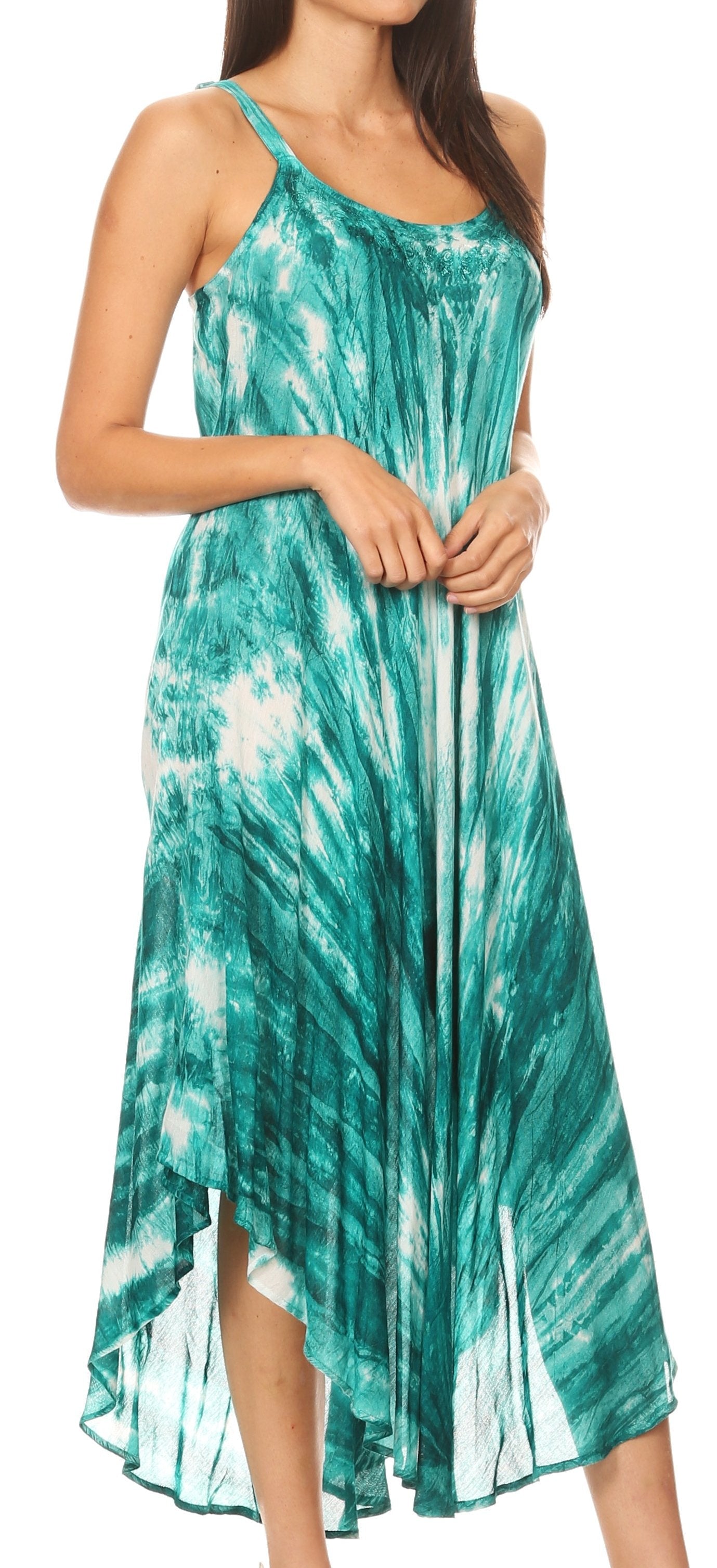 Sakkas Liz Women's Maxi Loose Sleeveless Summer Casual Tank Dress Cover-up Caftan - Concordia Style Boutique