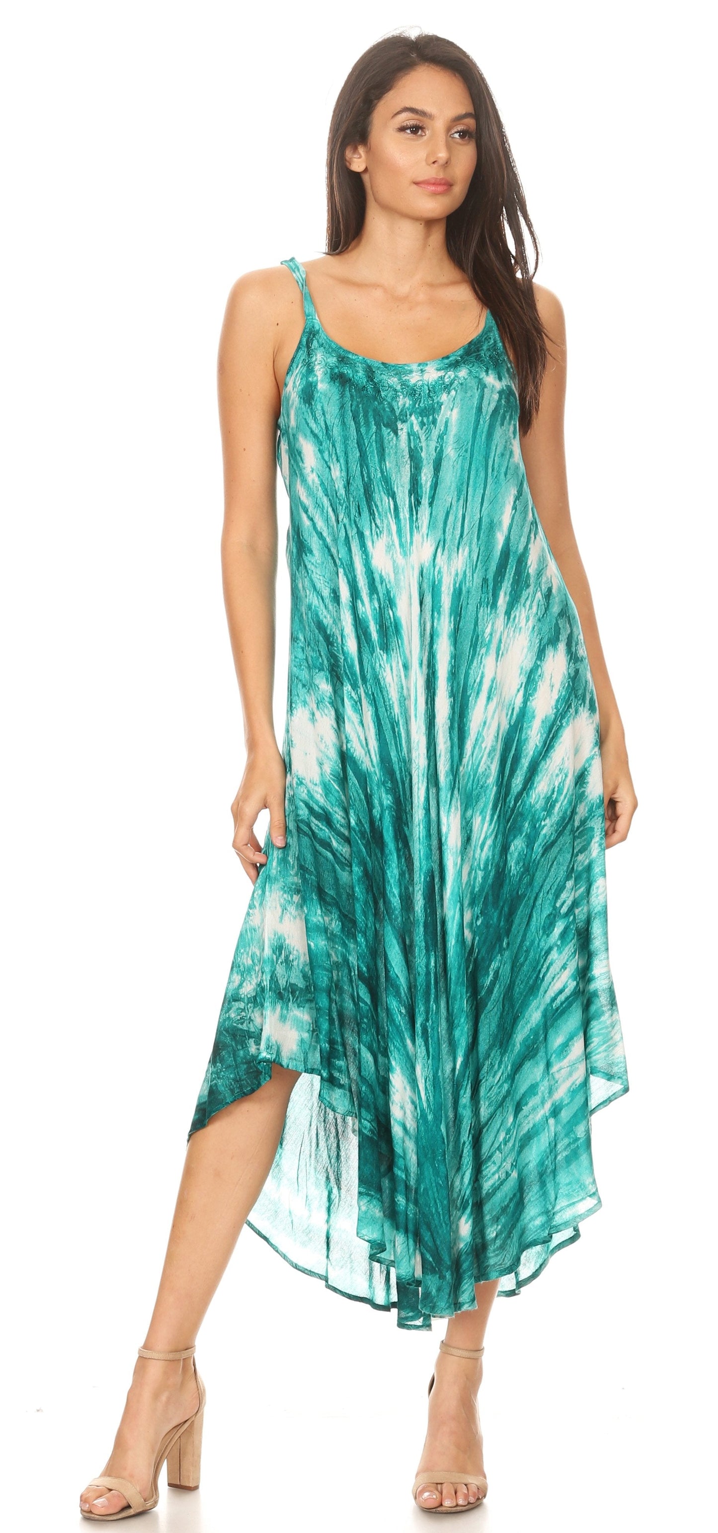 Sakkas Liz Women's Maxi Loose Sleeveless Summer Casual Tank Dress Cover-up Caftan - Concordia Style Boutique